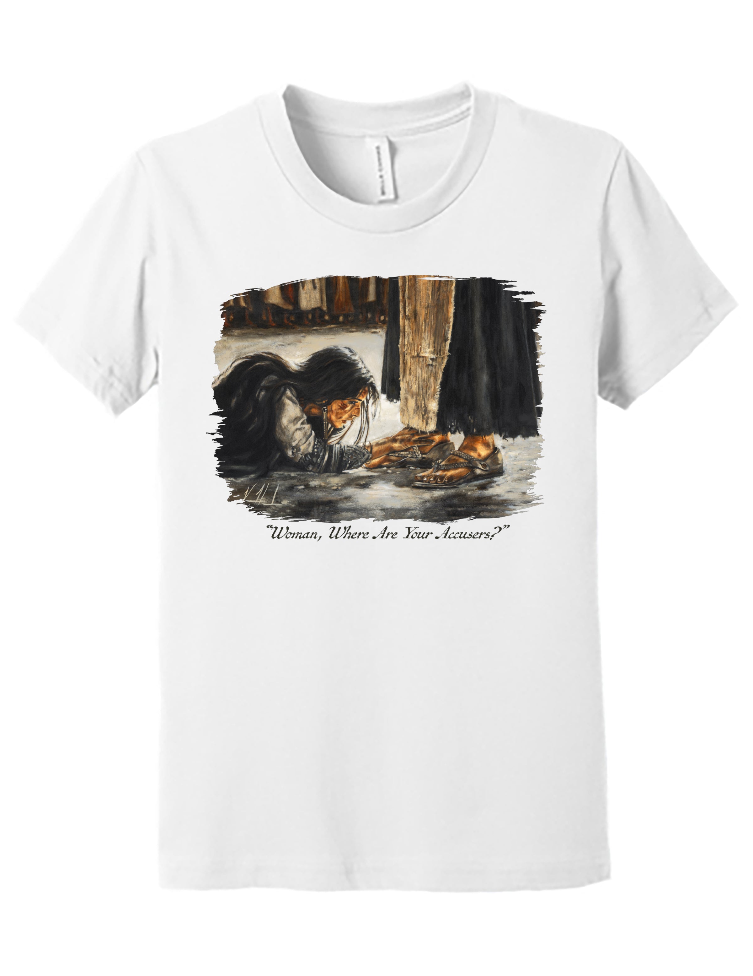 "Woman, Where Are Your Accusers?" - Kids T (Organic Cotton) Vanessa Horabuena Kids White Small