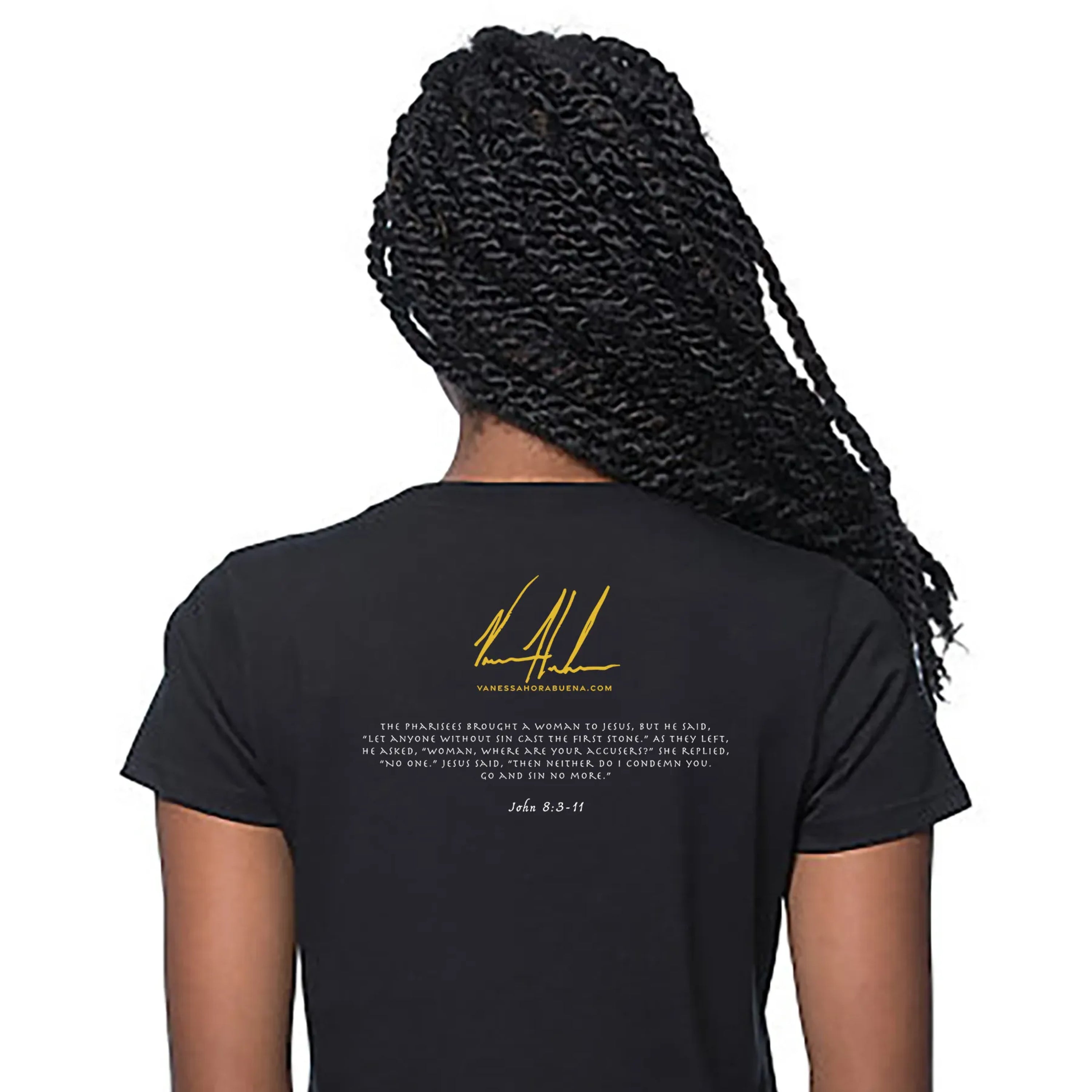 Women's T (Organic Bamboo) - "Woman, Where Are Your Accusers?" Organic Bamboo Vanessa Horabuena