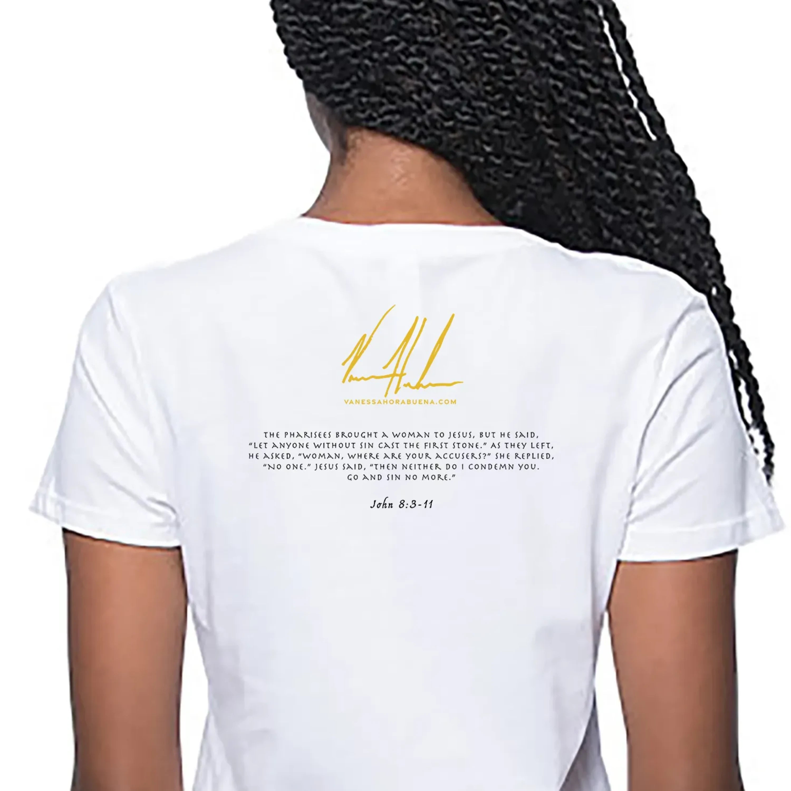 Women's T (Organic Bamboo) - "Woman, Where Are Your Accusers?" Organic Bamboo Vanessa Horabuena