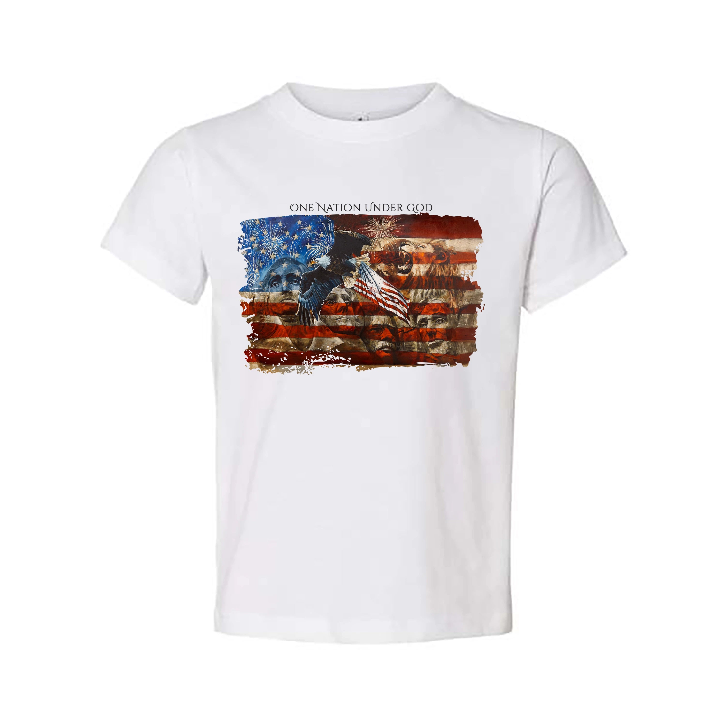 Kids T - An American Tribute - (Organic Cotton) - (4th of July) Organic Cotton Vanessa Horabuena Toddler White 2T