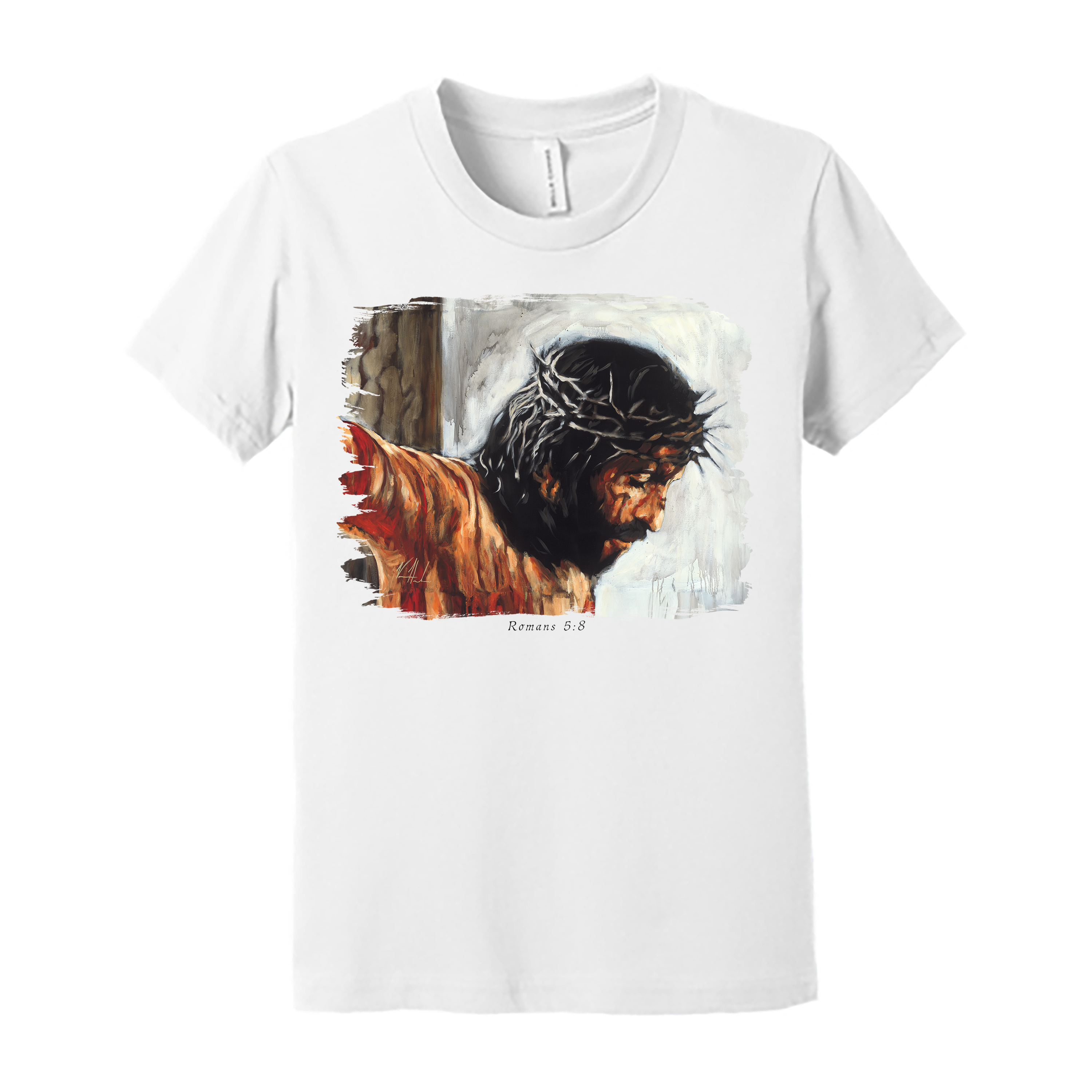 By His Wounds We Are Healed (White Background) - Kids T (Organic Cotton) Organic Cotton Vanessa Horabuena Youth White Small