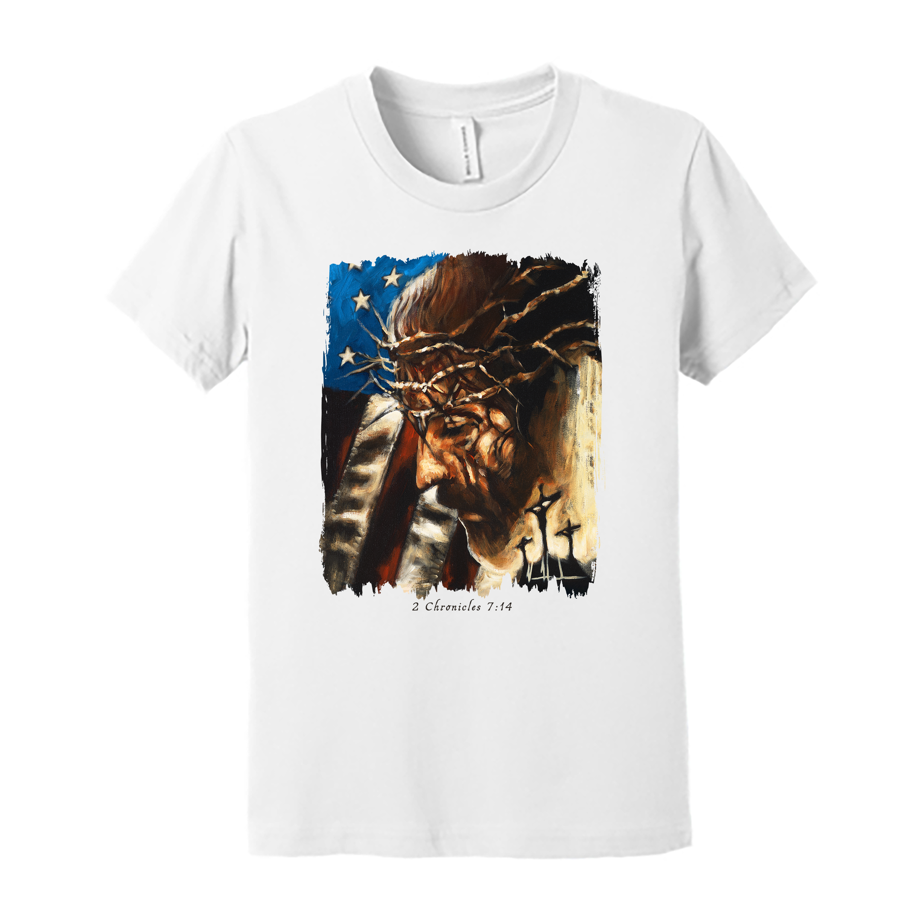 Kids T (Organic Cotton) - One Nation Under God Organic Cotton Vanessa Horabuena Youth White Small