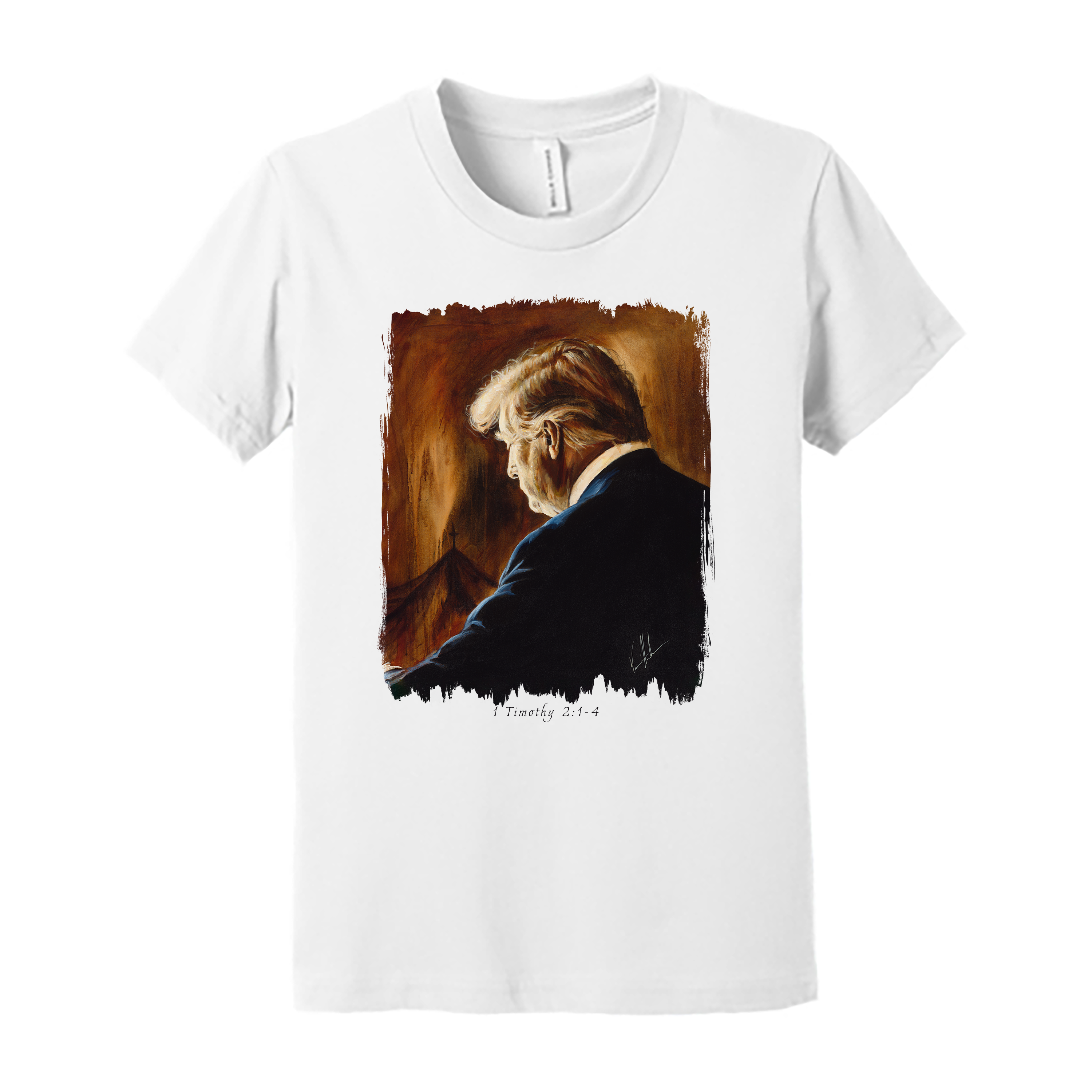 Kids T (Organic Cotton) - Prayers for Our President (For Such a Time as This) Organic Cotton Vanessa Horabuena Youth White Small