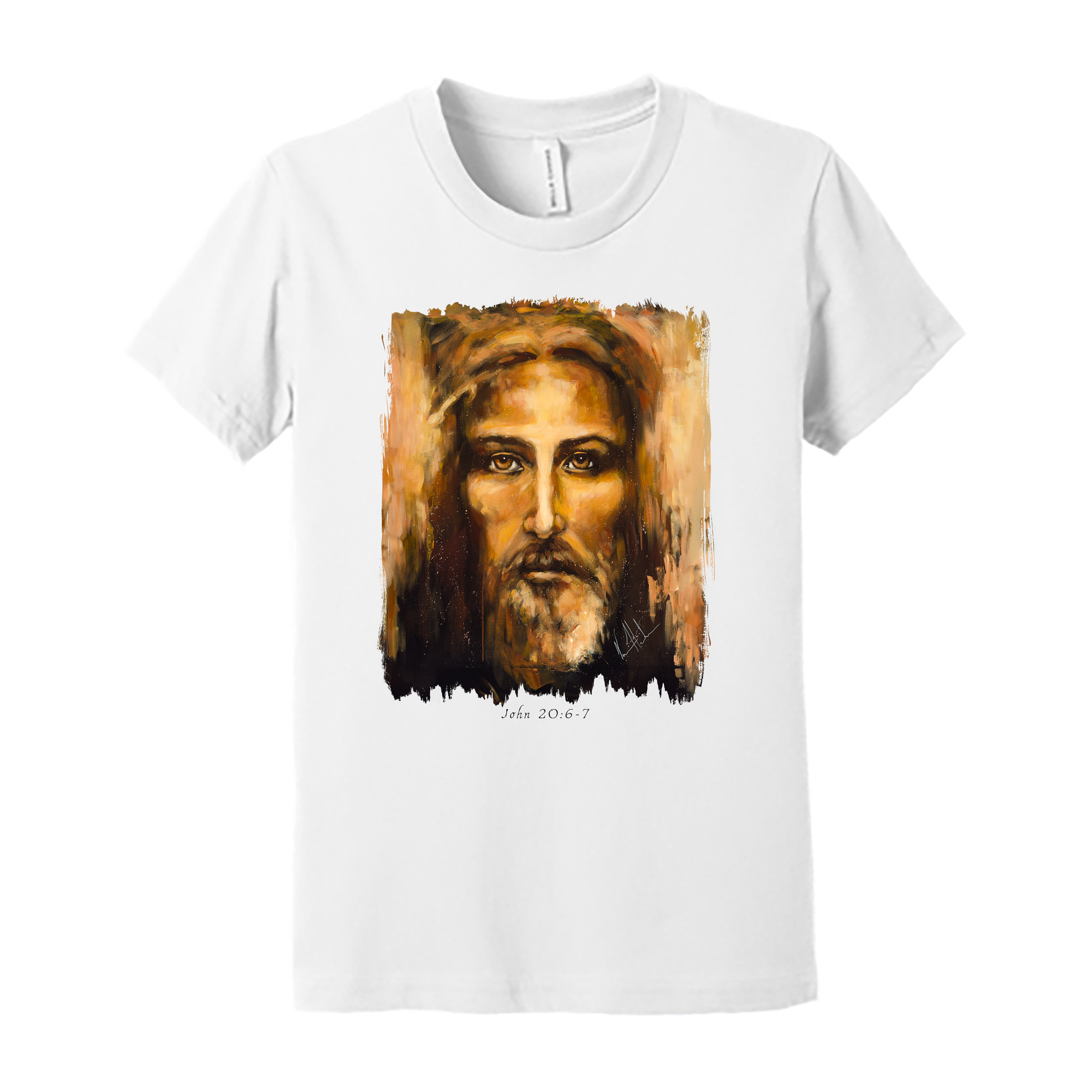 The Shroud of Turin - Resurrection Light - Kids T (Organic Cotton) Organic Cotton Vanessa Horabuena Youth White Small