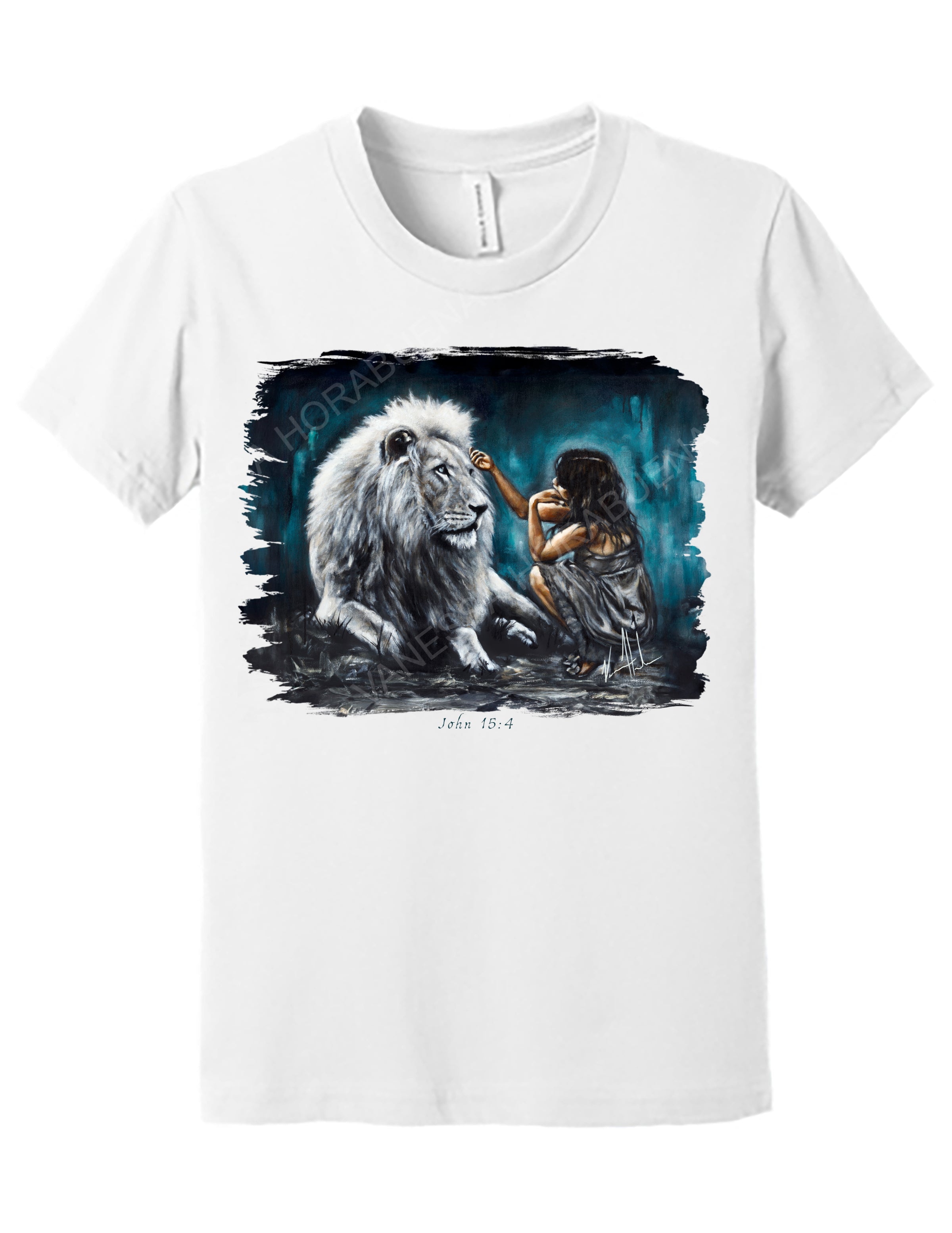 Intimacy with God (Blue Background) - Kids T (Organic Cotton) Vanessa Horabuena Kids White Small