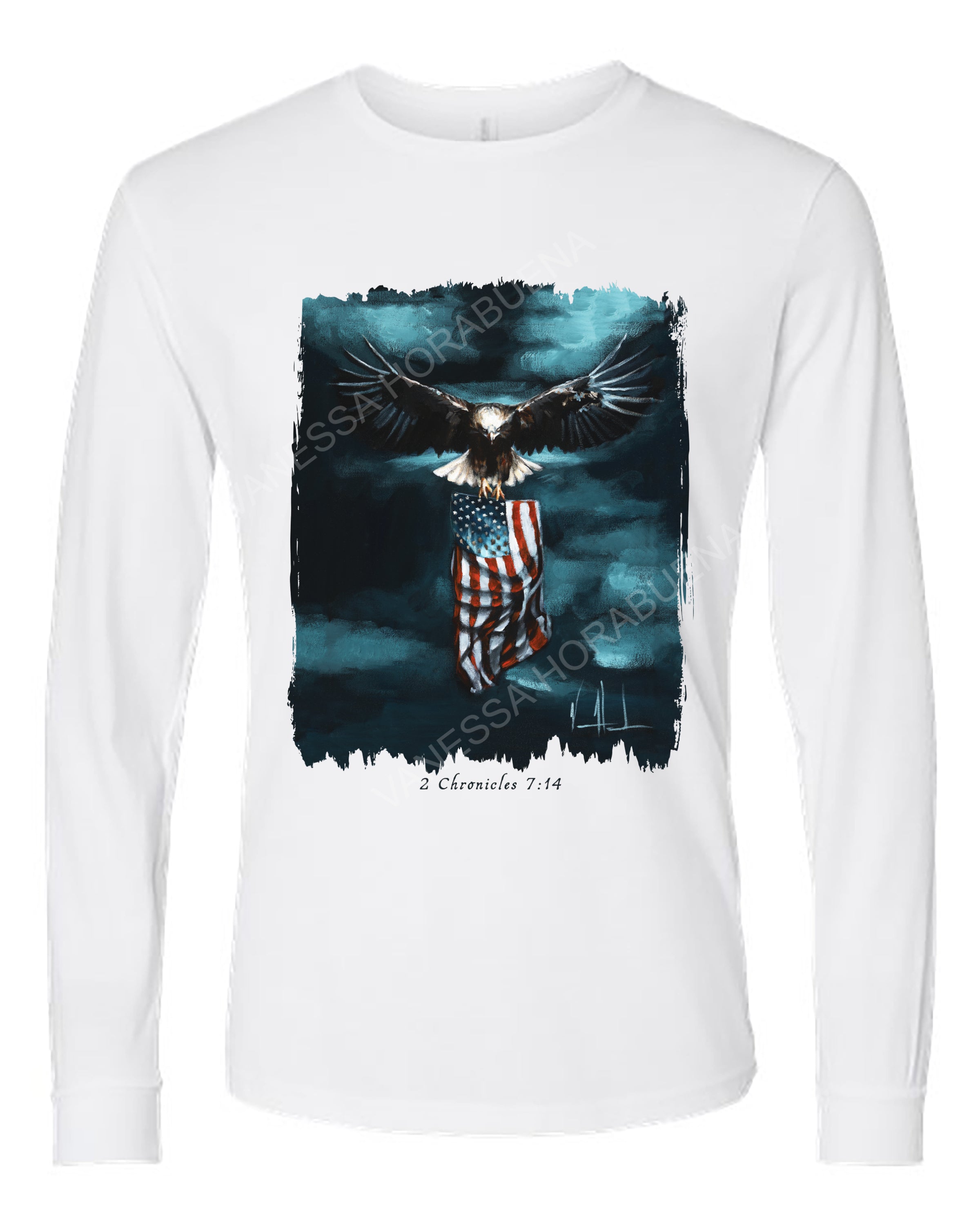 Revive Our Nation - Unisex T-Shirt Vanessa Horabuena Long Sleeve White Small