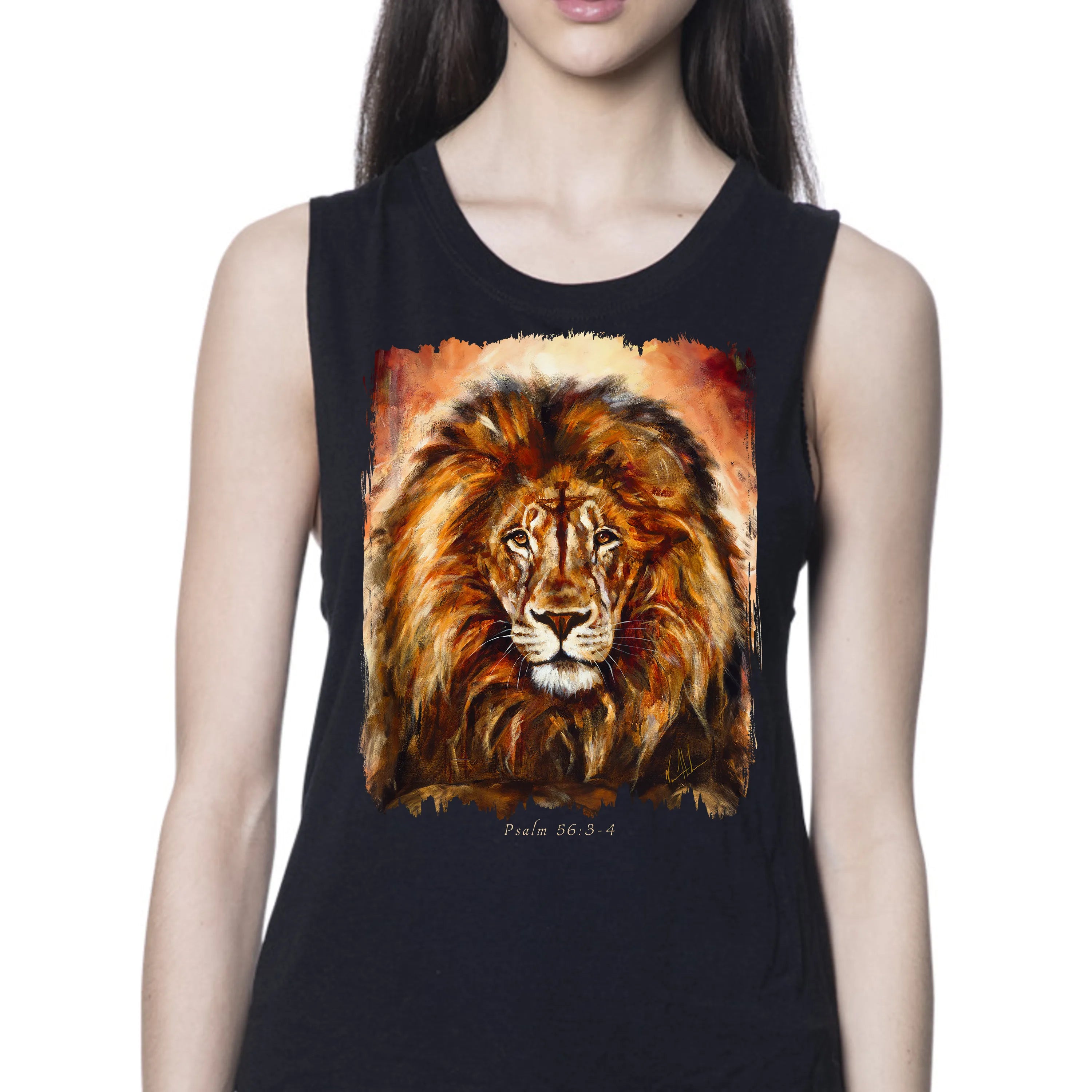 King of Heaven (Glorious Reign) - Women's Tank Top (Organic Bamboo) Organic Bamboo Vanessa Horabuena Short Sleeve Eclipse (Black) XS