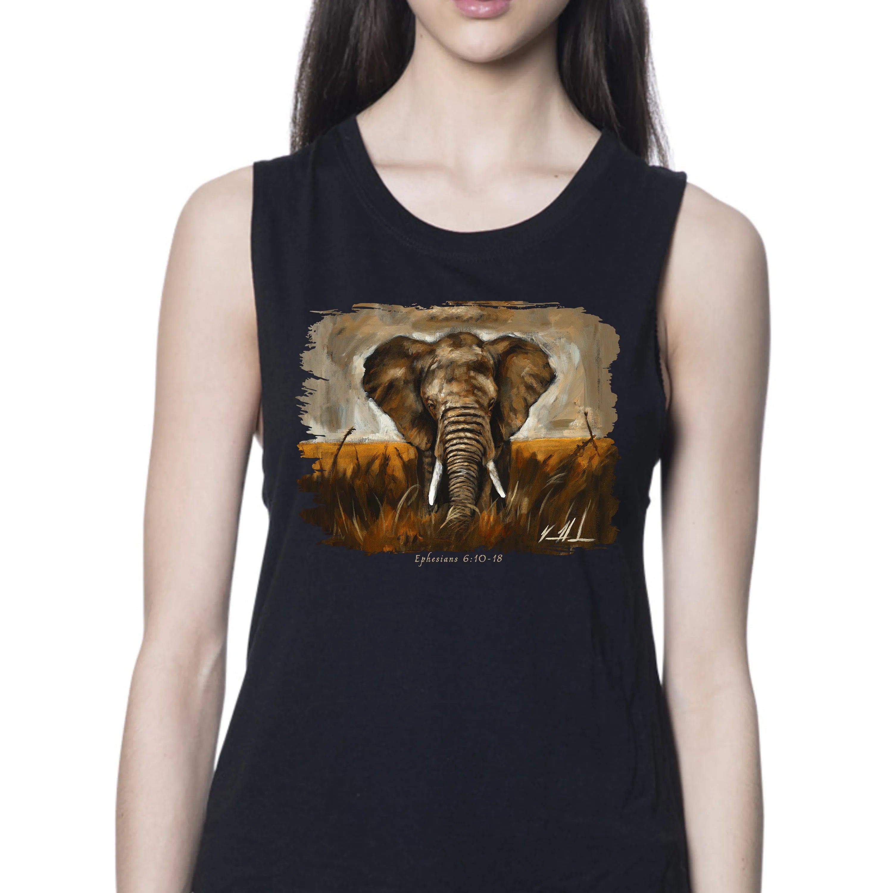 Stand Your Ground - Women's Tank Top (Organic Bamboo) Organic Bamboo Vanessa Horabuena Short Sleeve Eclipse (Black) XS