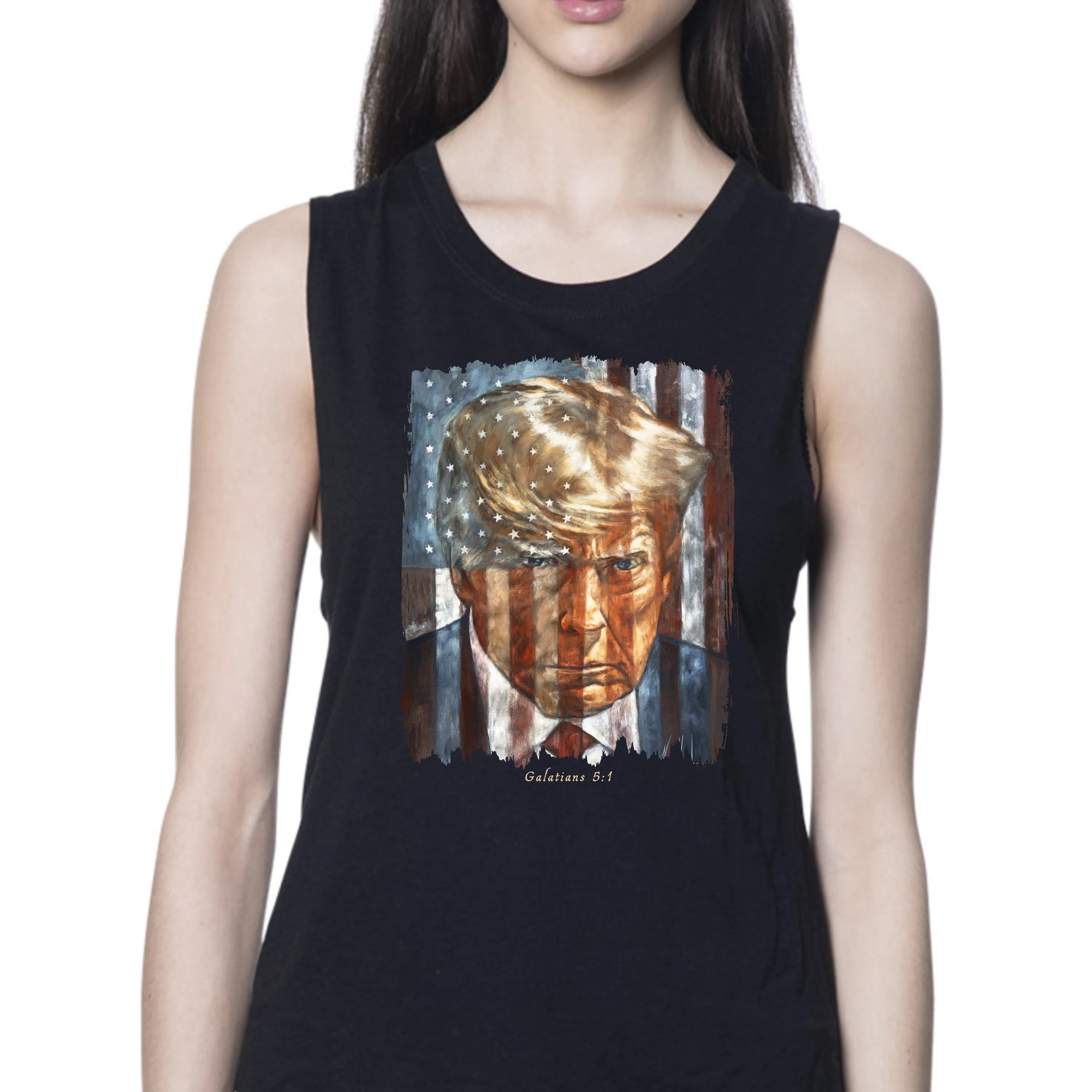 The Cost of Freedom - Women's Tank Top (Organic Bamboo) Organic Bamboo Vanessa Horabuena Short Sleeve Eclipse (Black) XS