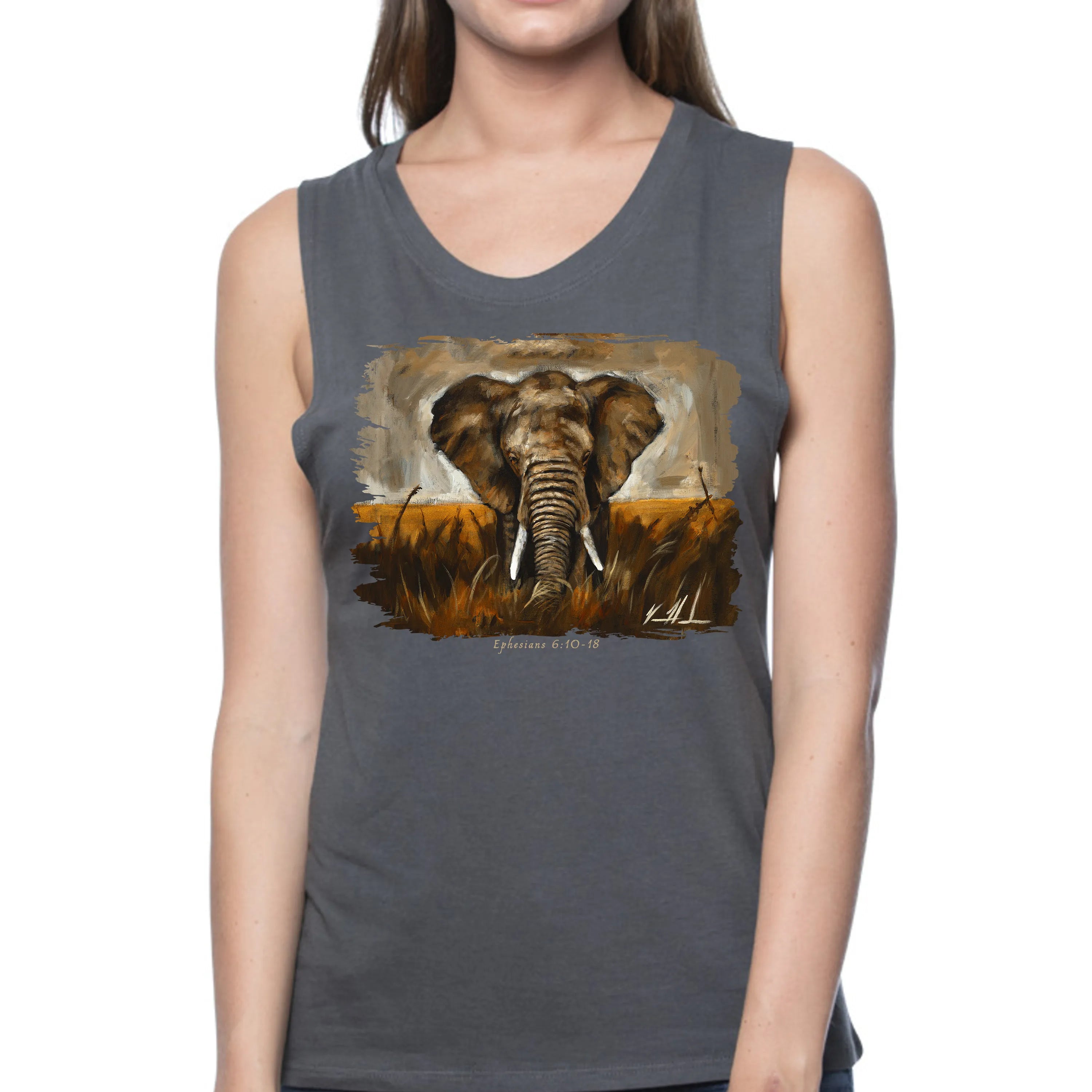 Stand Your Ground - Women's Tank Top (Organic Bamboo) Organic Bamboo Vanessa Horabuena Short Sleeve Pewter (Grey) XS