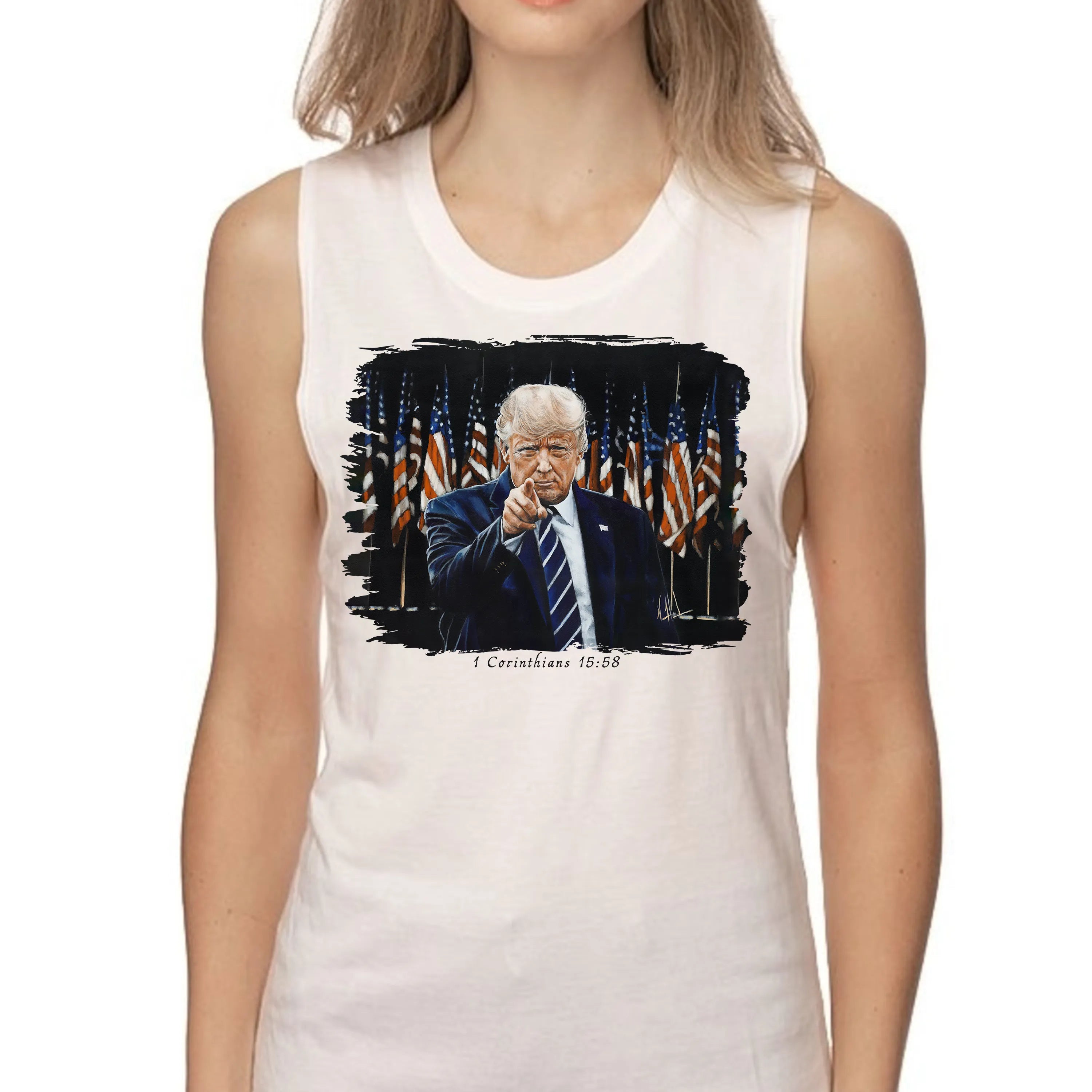 The Call to Greatness - Women's Tank Top (Organic Bamboo) Organic Bamboo Vanessa Horabuena Short Sleeve Frost (White) XS