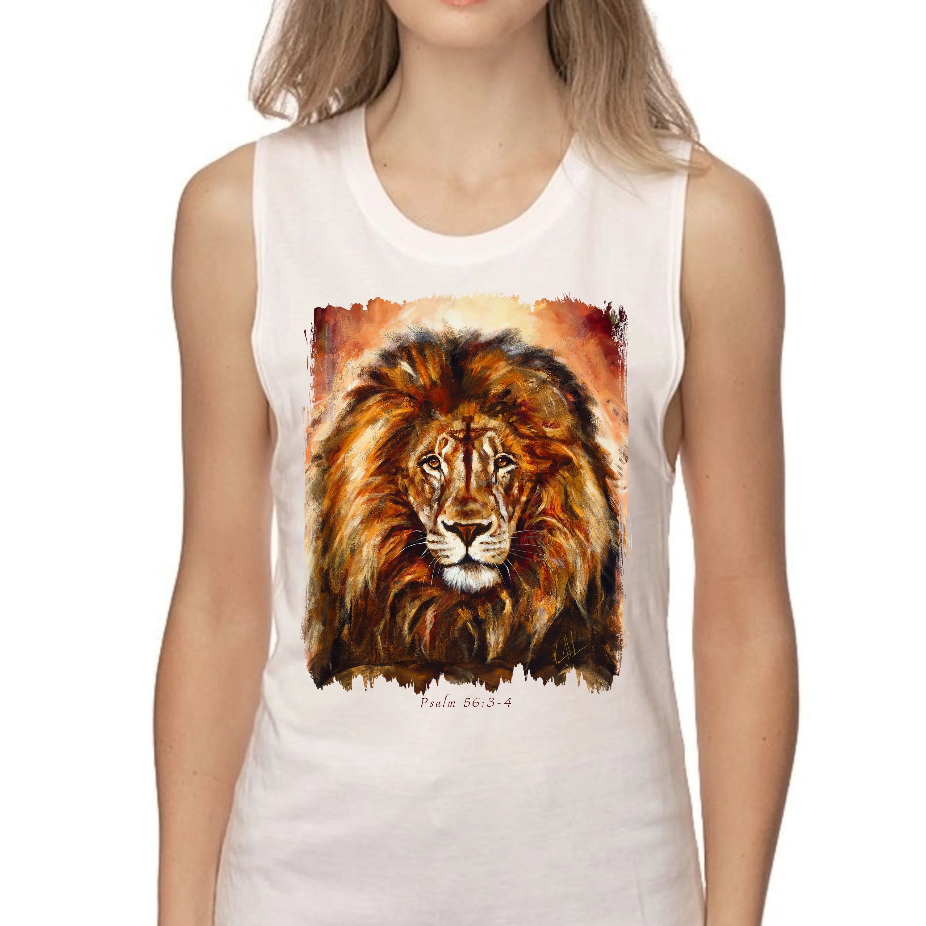 King of Heaven (Glorious Reign) - Women's Tank Top (Organic Bamboo) Organic Bamboo Vanessa Horabuena Short Sleeve Frost (White) XS