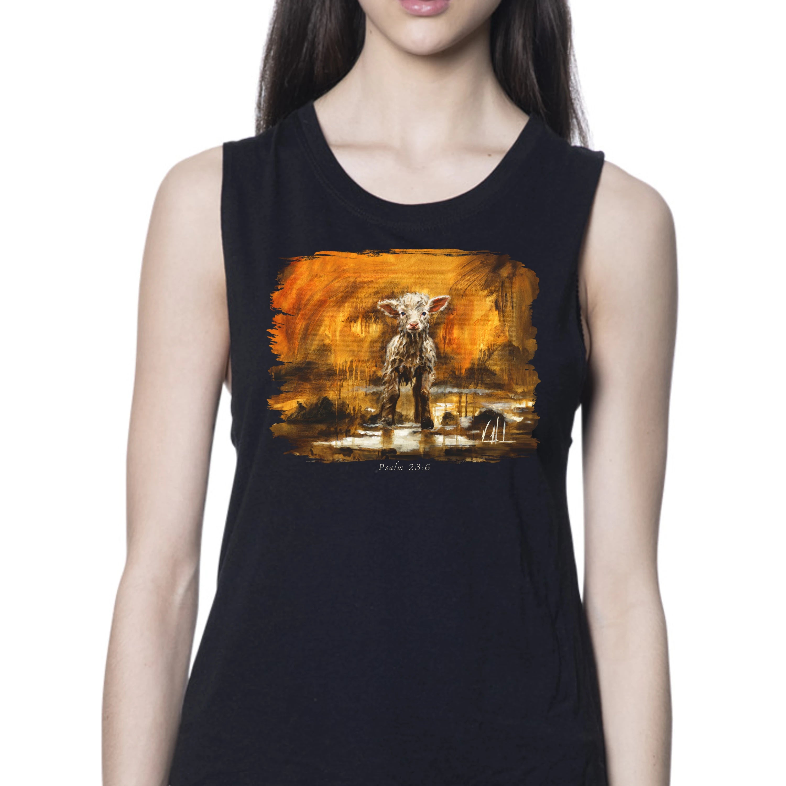 Your Love Never Fails - Women's Tank Top (Organic Bamboo) Organic Bamboo Vanessa Horabuena Short Sleeve Eclipse (Black) XS