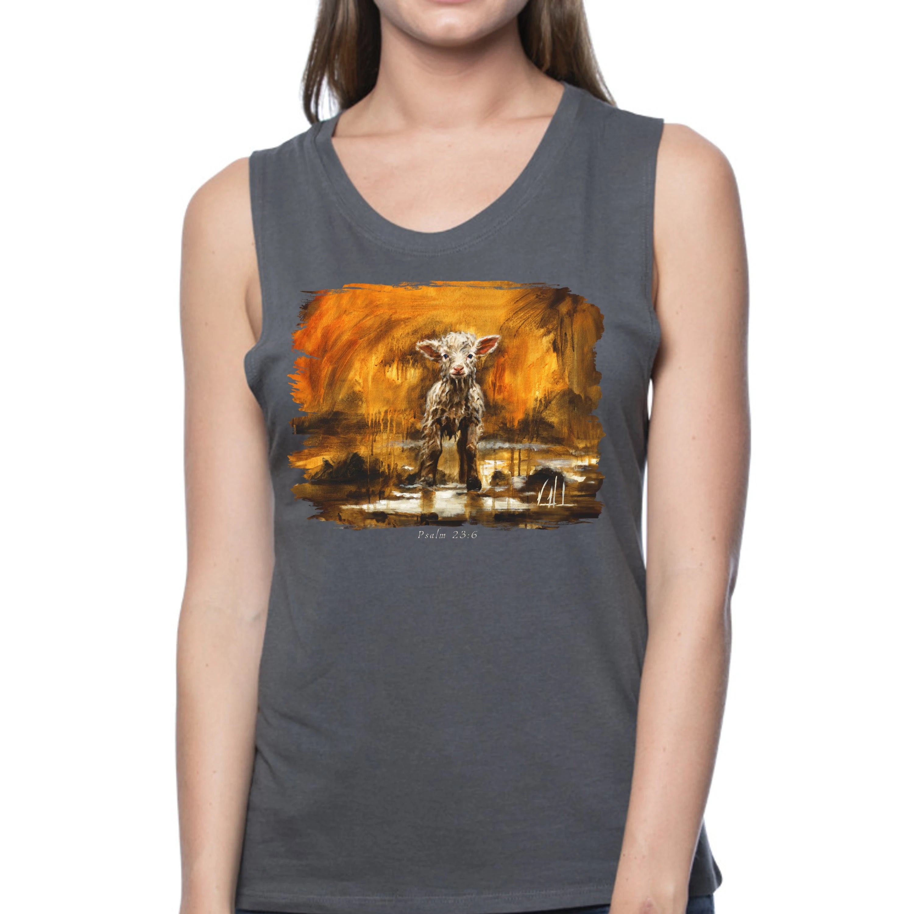 Your Love Never Fails - Women's Tank Top (Organic Bamboo) Organic Bamboo Vanessa Horabuena Short Sleeve Pewter (Grey) XS