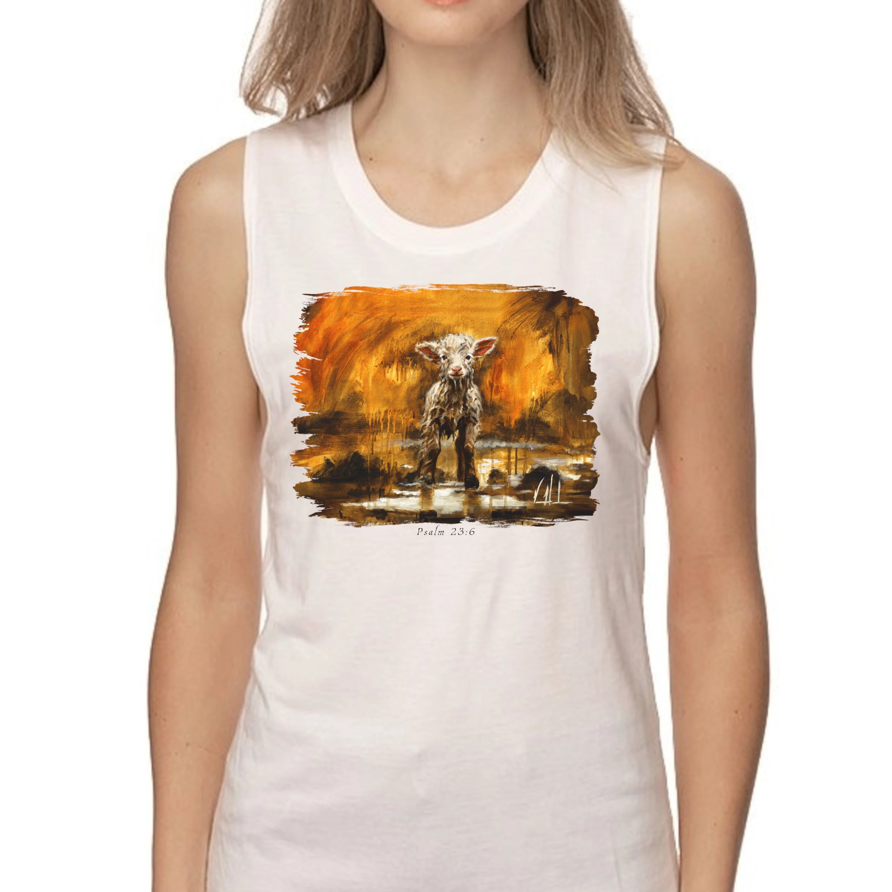 Your Love Never Fails - Women's Tank Top (Organic Bamboo) Organic Bamboo Vanessa Horabuena Short Sleeve Frost (White) XS