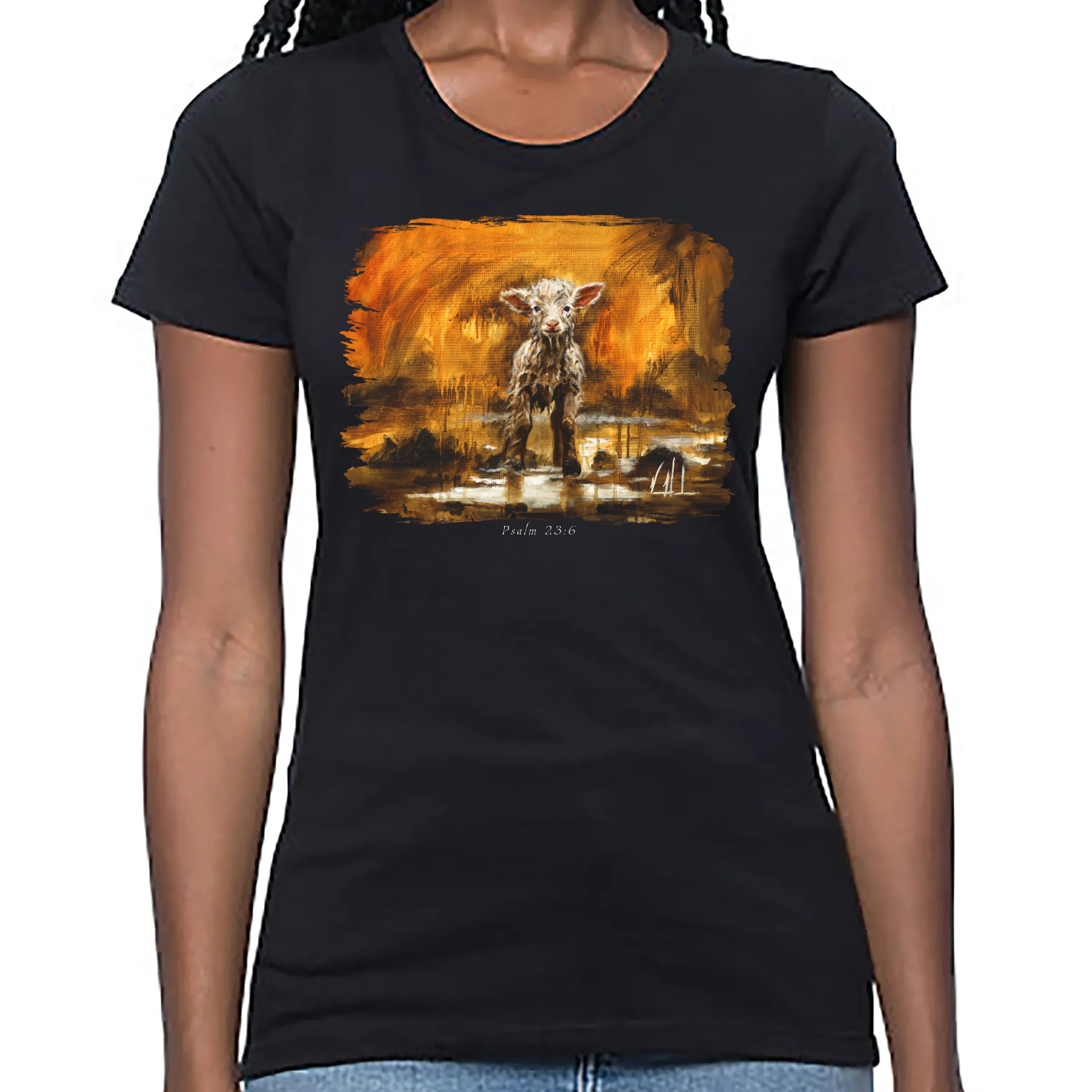 Women's T (Organic Bamboo) - Your Love Never Fails Organic Bamboo Vanessa Horabuena Short Sleeve Eclipse (Black) XS