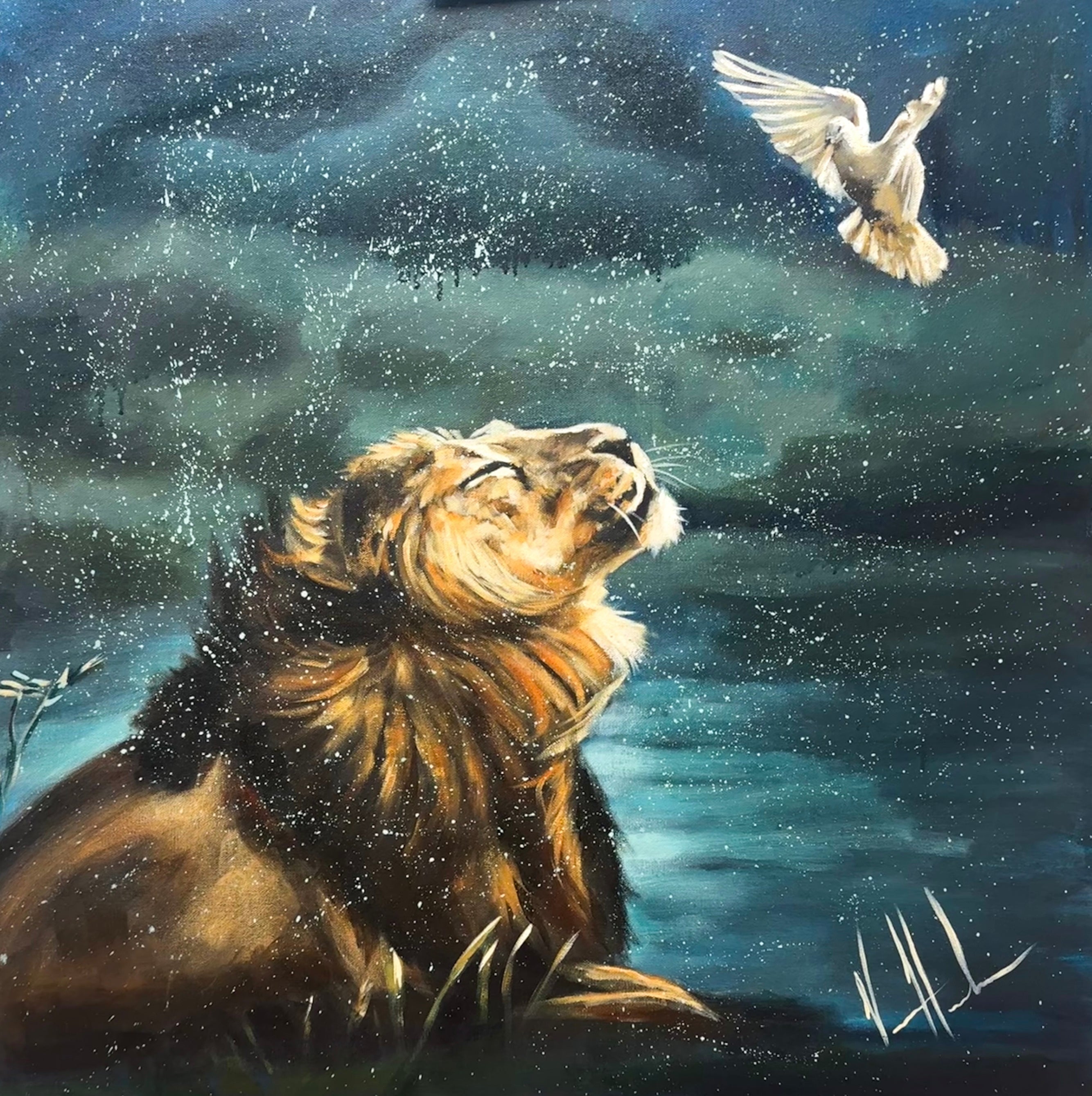 CM# 28 - Divine Freedom - 8"x8" Canvas Print Vanessa Horabuena