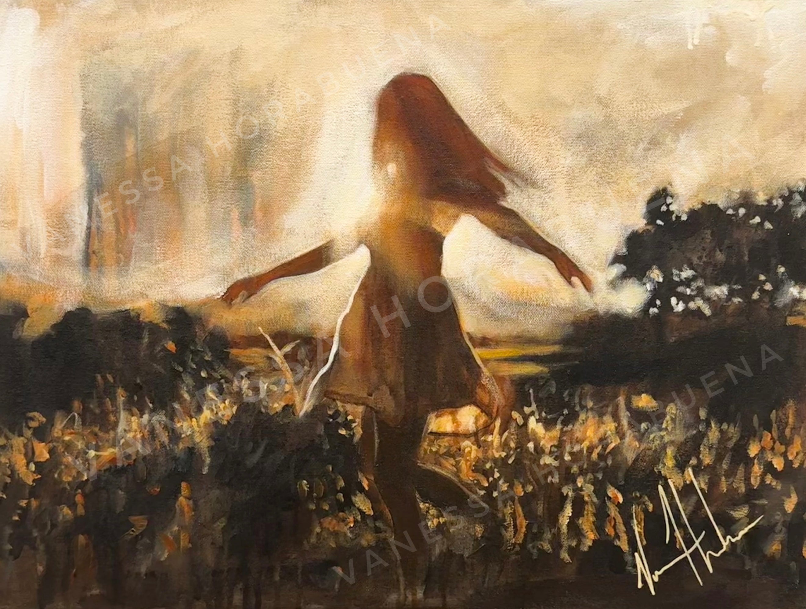 Dare to Dance Again (Hand Embellished Canvas Print) Women's Art Print Vanessa Horabuena