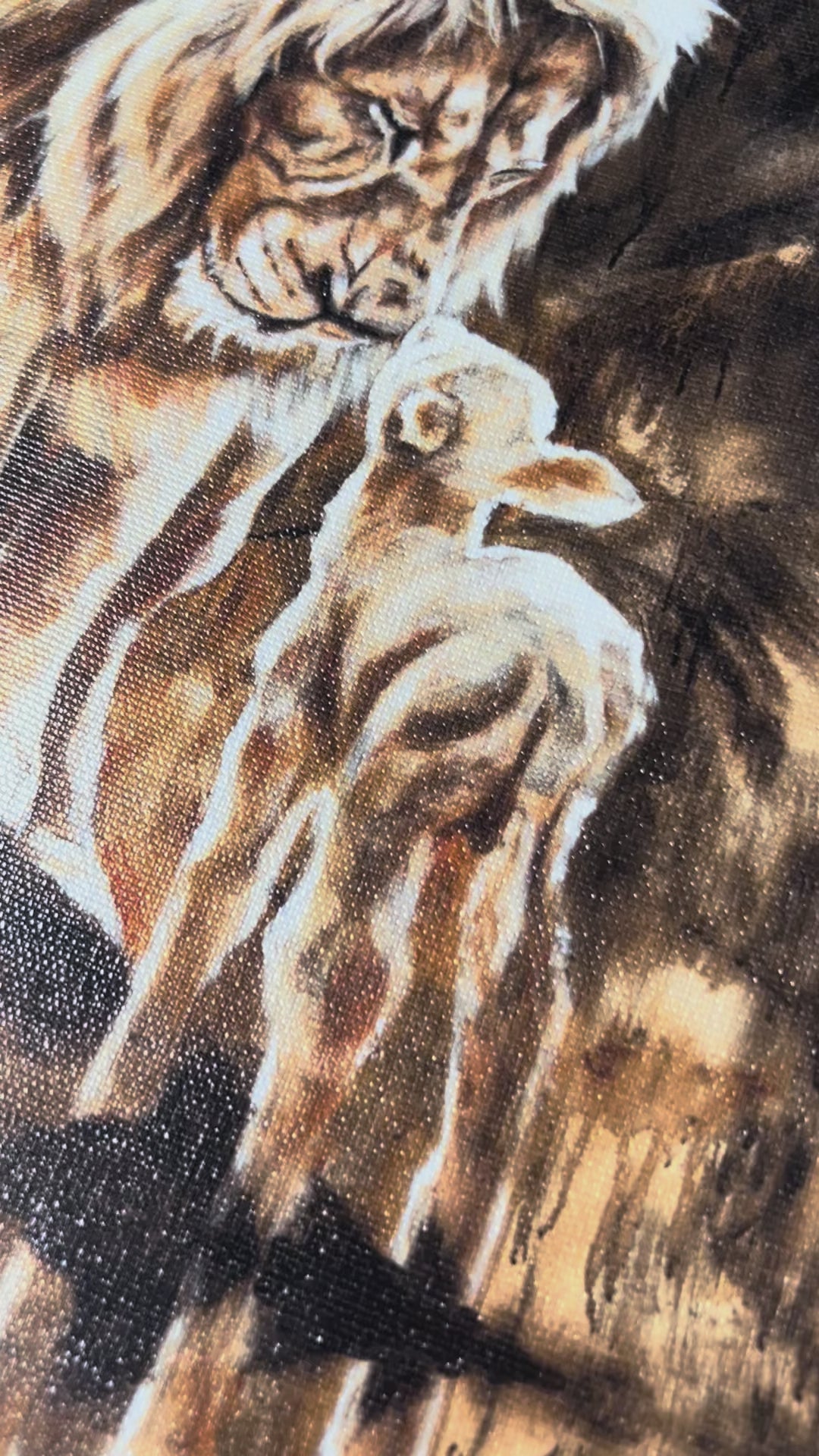 CM# 49 - Heart of God (Brown Background) - 8"x10" Canvas Print Vanessa Horabuena