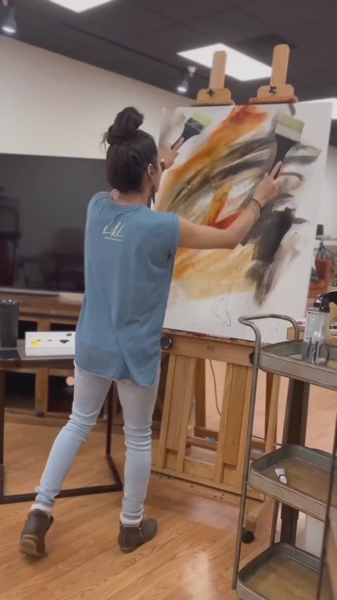 A Burning Flame Within (Hand Embellished Canvas Print) Women's Art Print Vanessa Horabuena