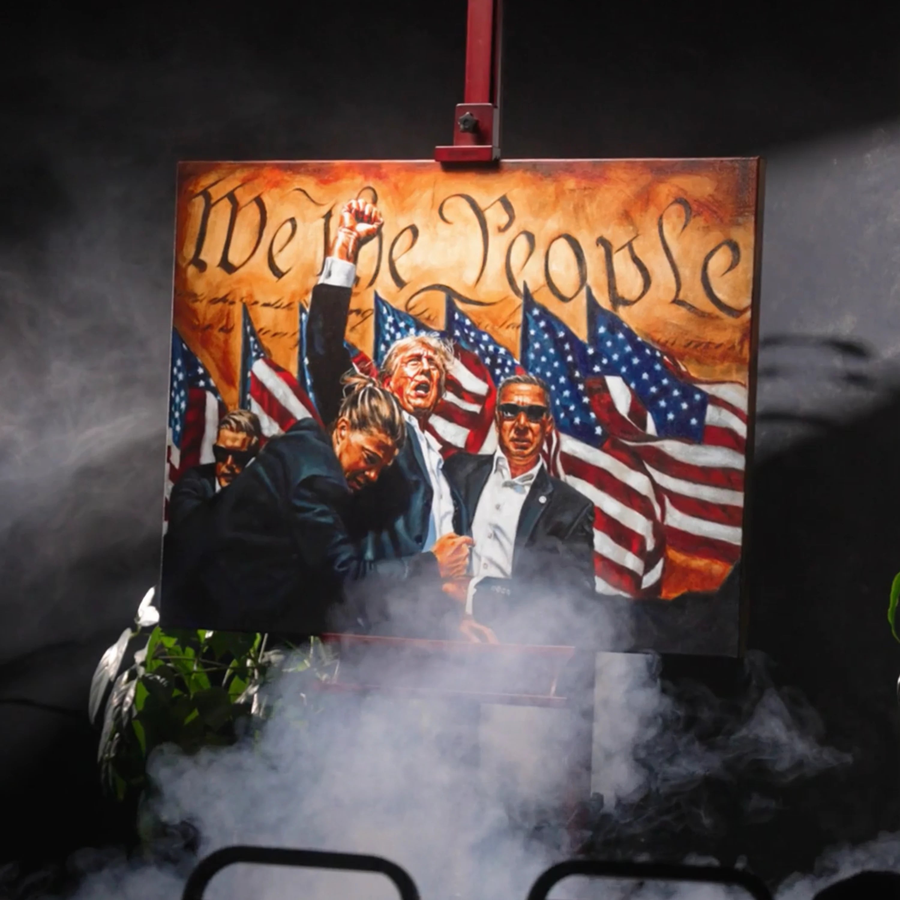 Fight For America (Hand Embellished Canvas Print) Patriotic Art Print Vanessa Horabuena