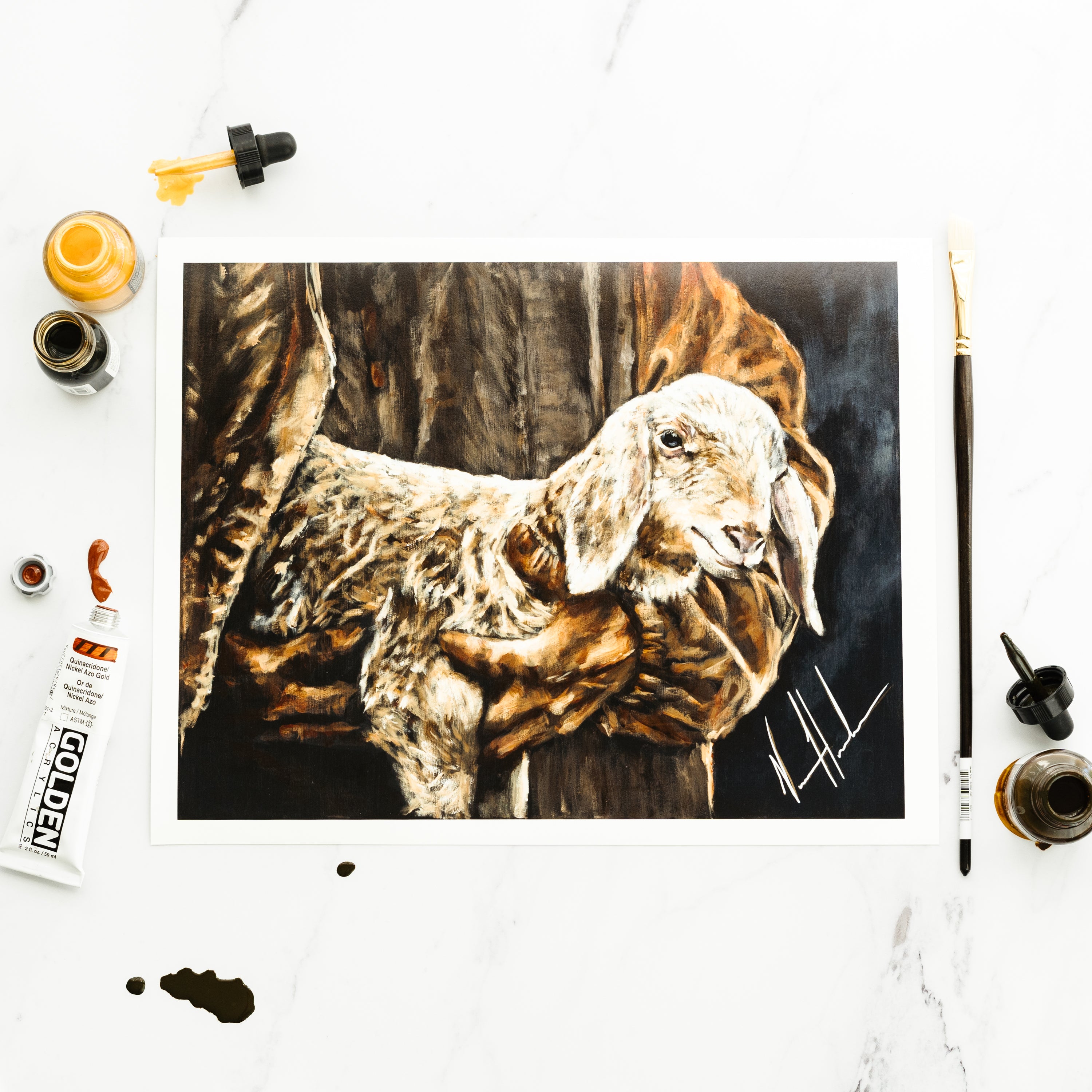 Securely Held (Hand Embellished Canvas Print) Jesus Art Print Vanessa Horabuena