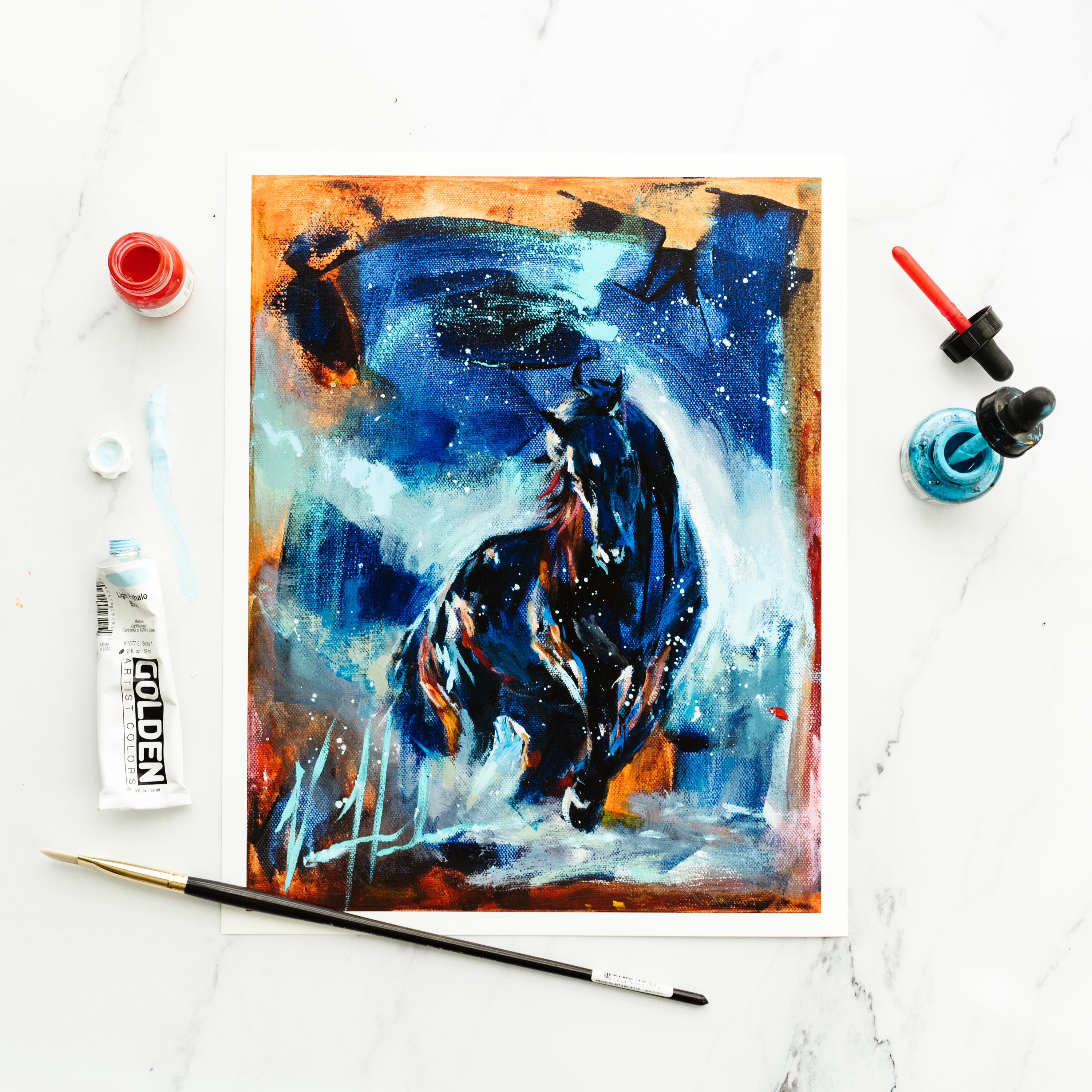 Daydreamer (Hand Embellished Canvas Print) Horse Art Print Vanessa Horabuena