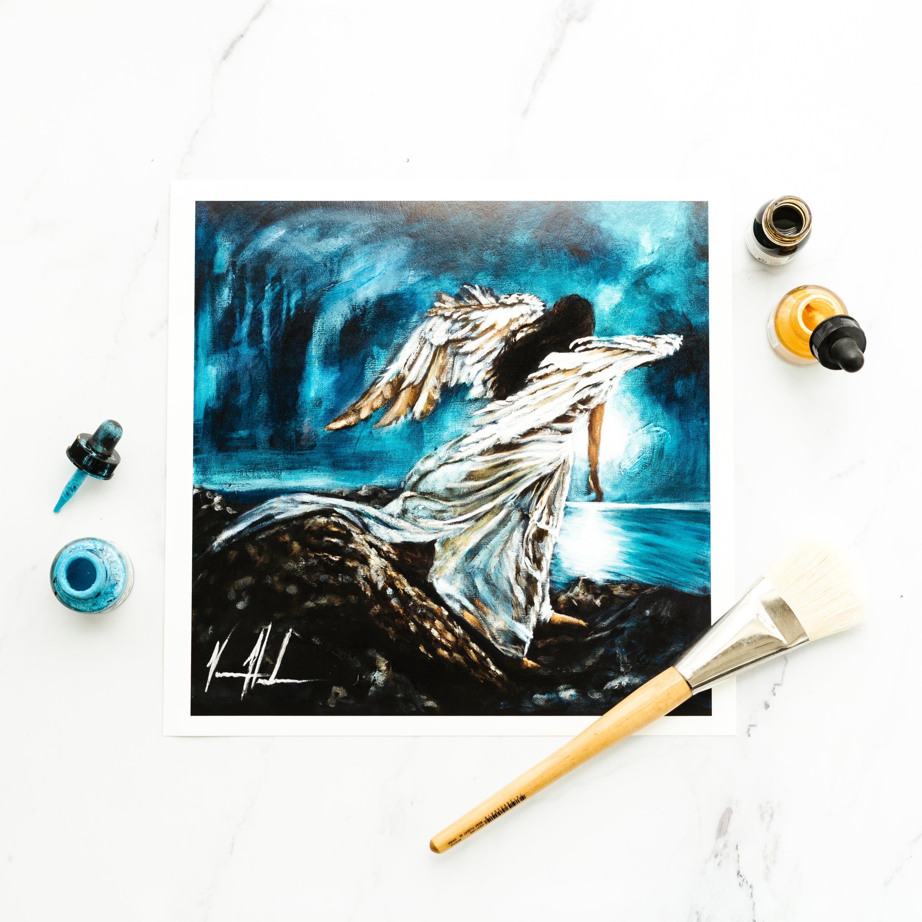 Watchers of Men (Hand Embellished Canvas Print) Women's Art Print Vanessa Horabuena