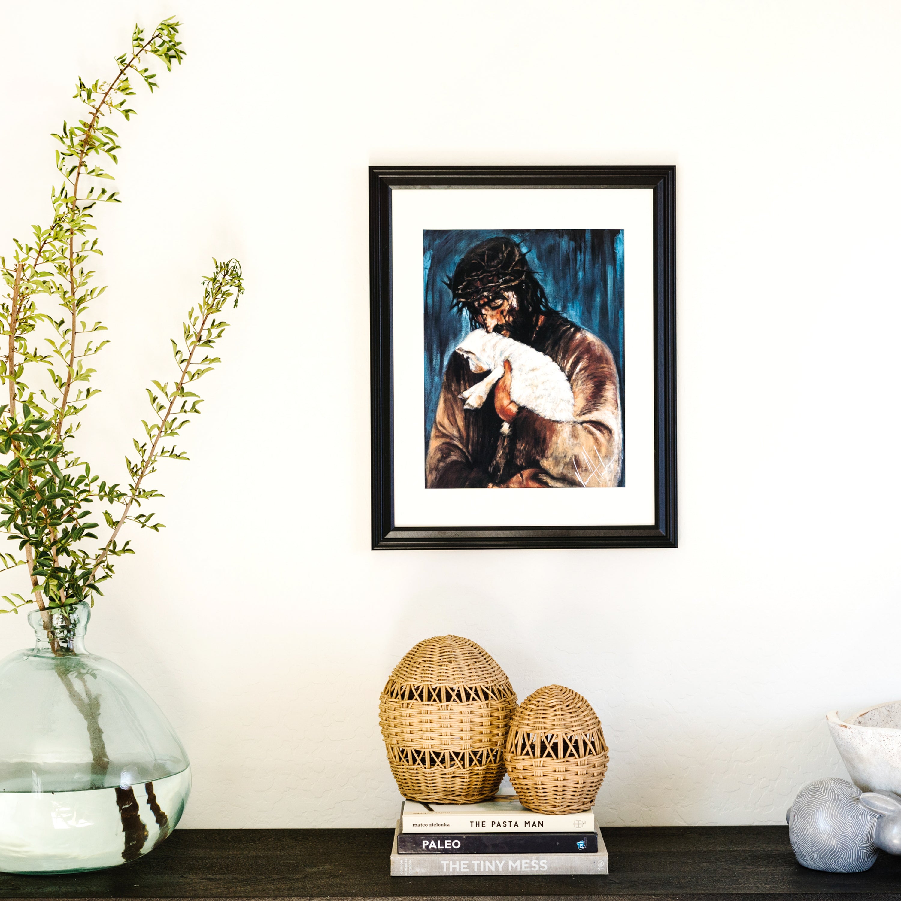 For the One Who Lost Its Way (Hand Embellished Canvas Print) Jesus Art Print Vanessa Horabuena