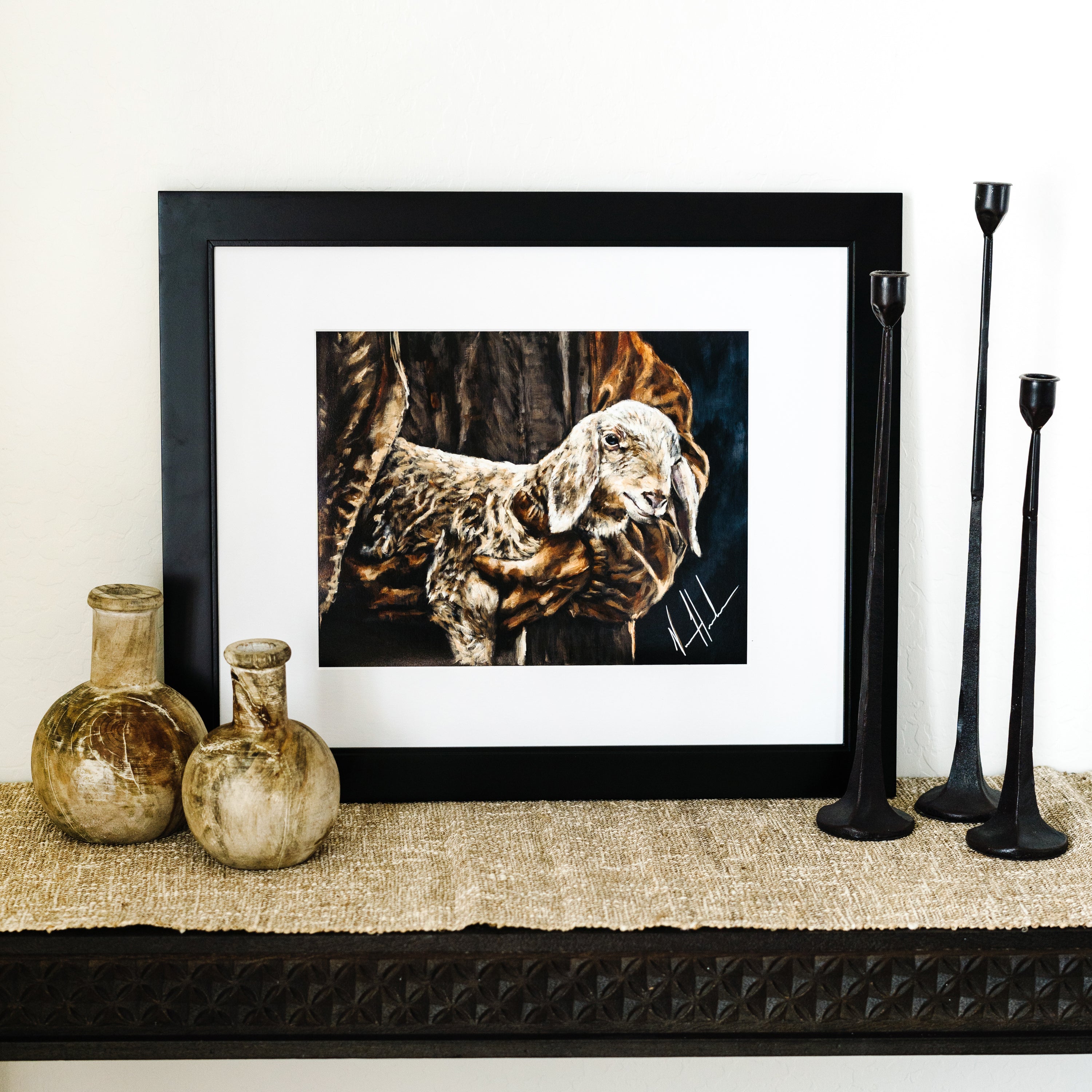 Securely Held (Hand Embellished Canvas Print) Jesus Art Print Vanessa Horabuena