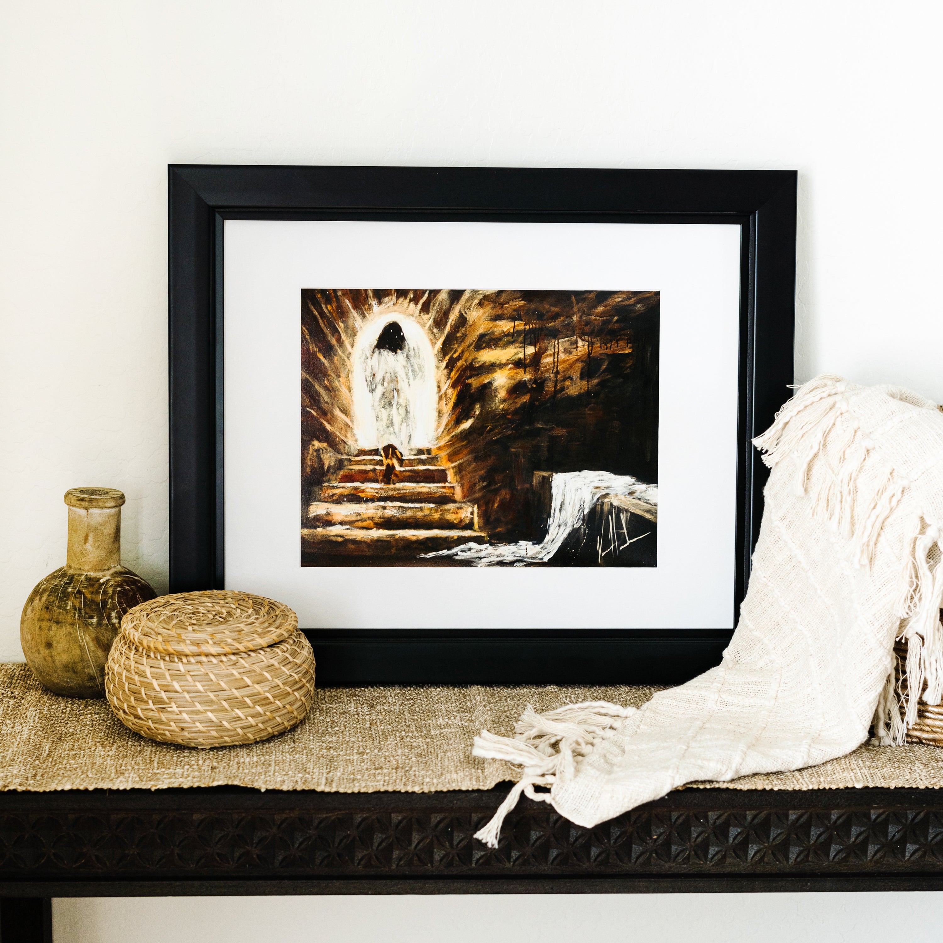 The Empty Tomb (Hand Embellished Canvas Print) Jesus Art Print Vanessa Horabuena