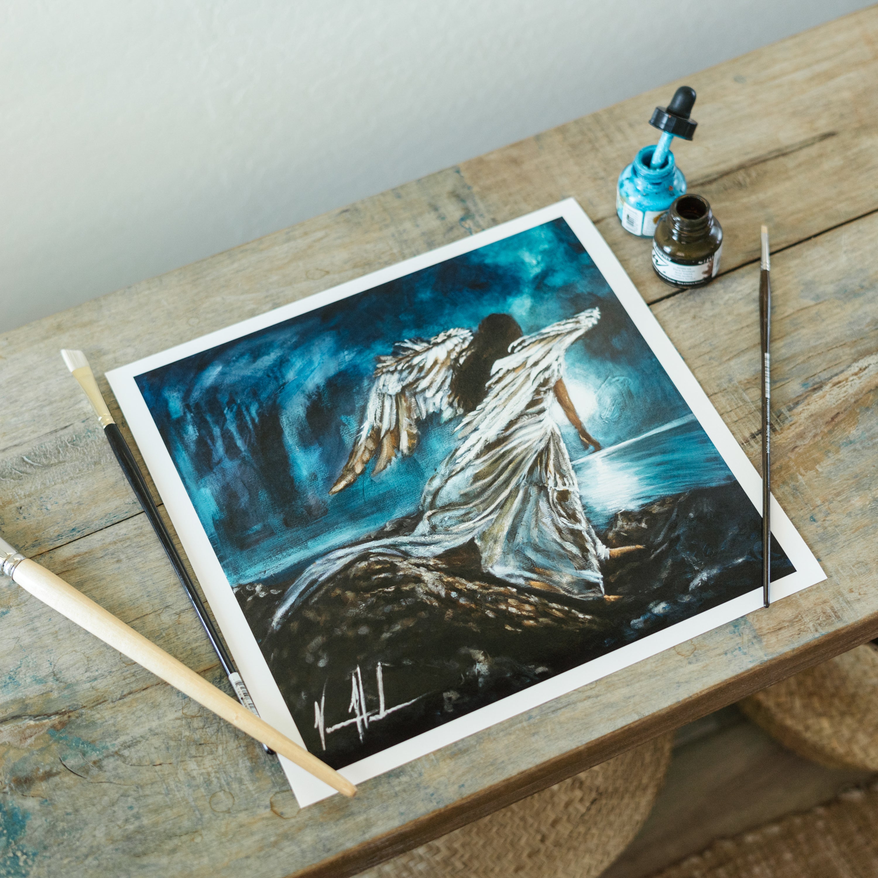 Watchers of Men (Hand Embellished Canvas Print) Women's Art Print Vanessa Horabuena