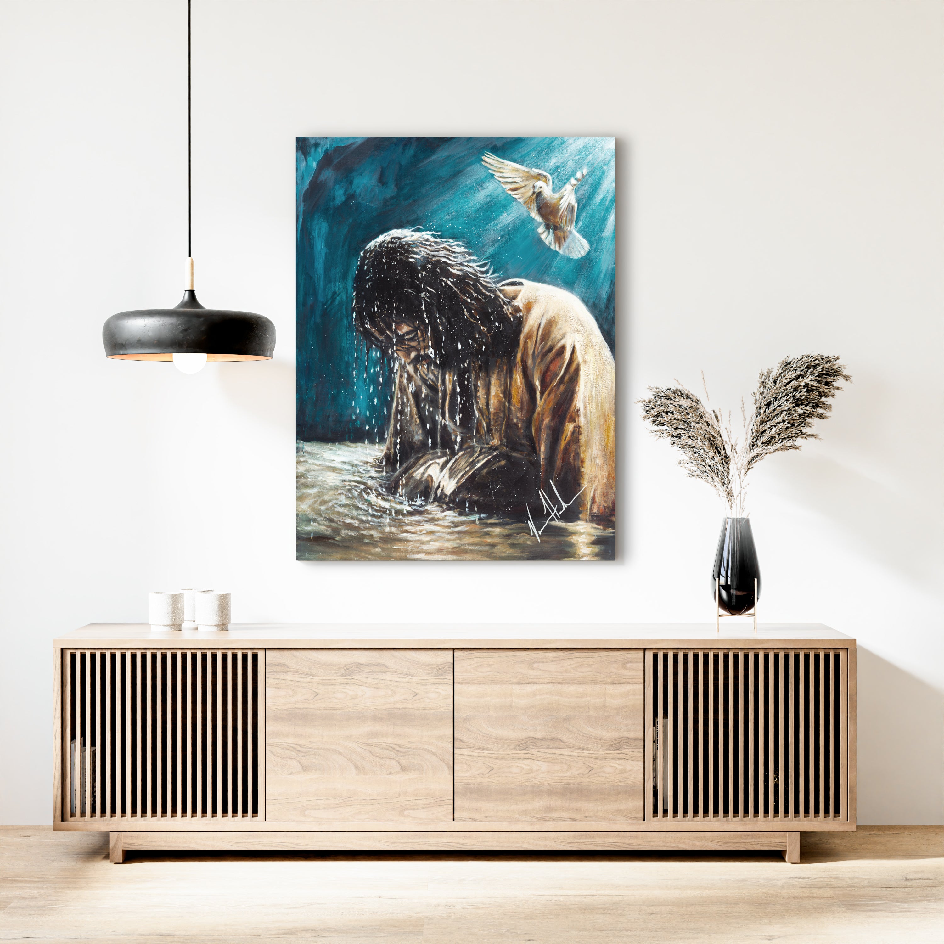 This Is My Son (Hand Embellished Canvas Print) Jesus Art Print Vanessa Horabuena
