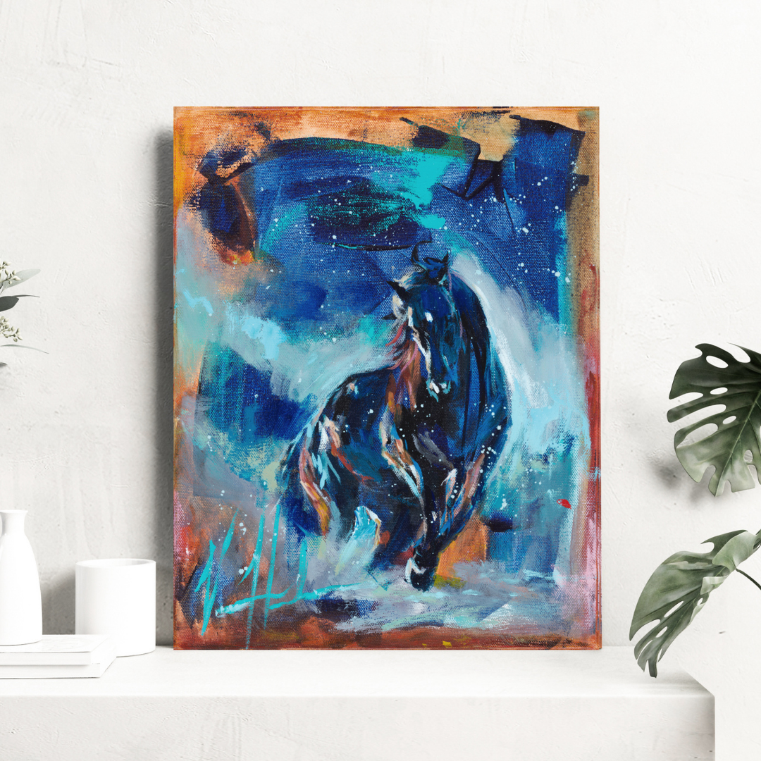 Daydreamer (Hand Embellished Canvas Print) Horse Art Print Vanessa Horabuena