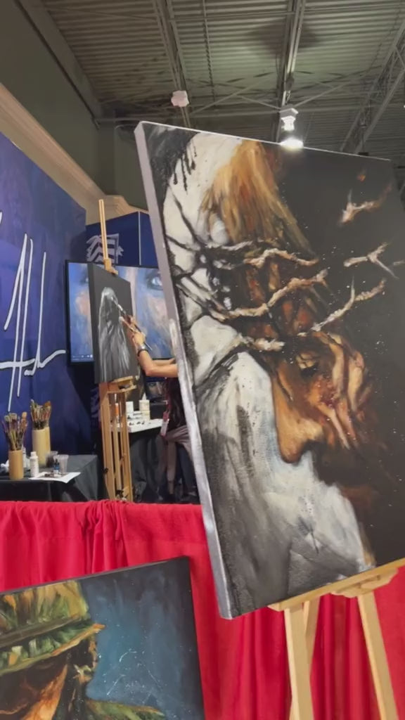 The Fight for Freedom (Hand Embellished Canvas Print) Patriotic Art Print Vanessa Horabuena