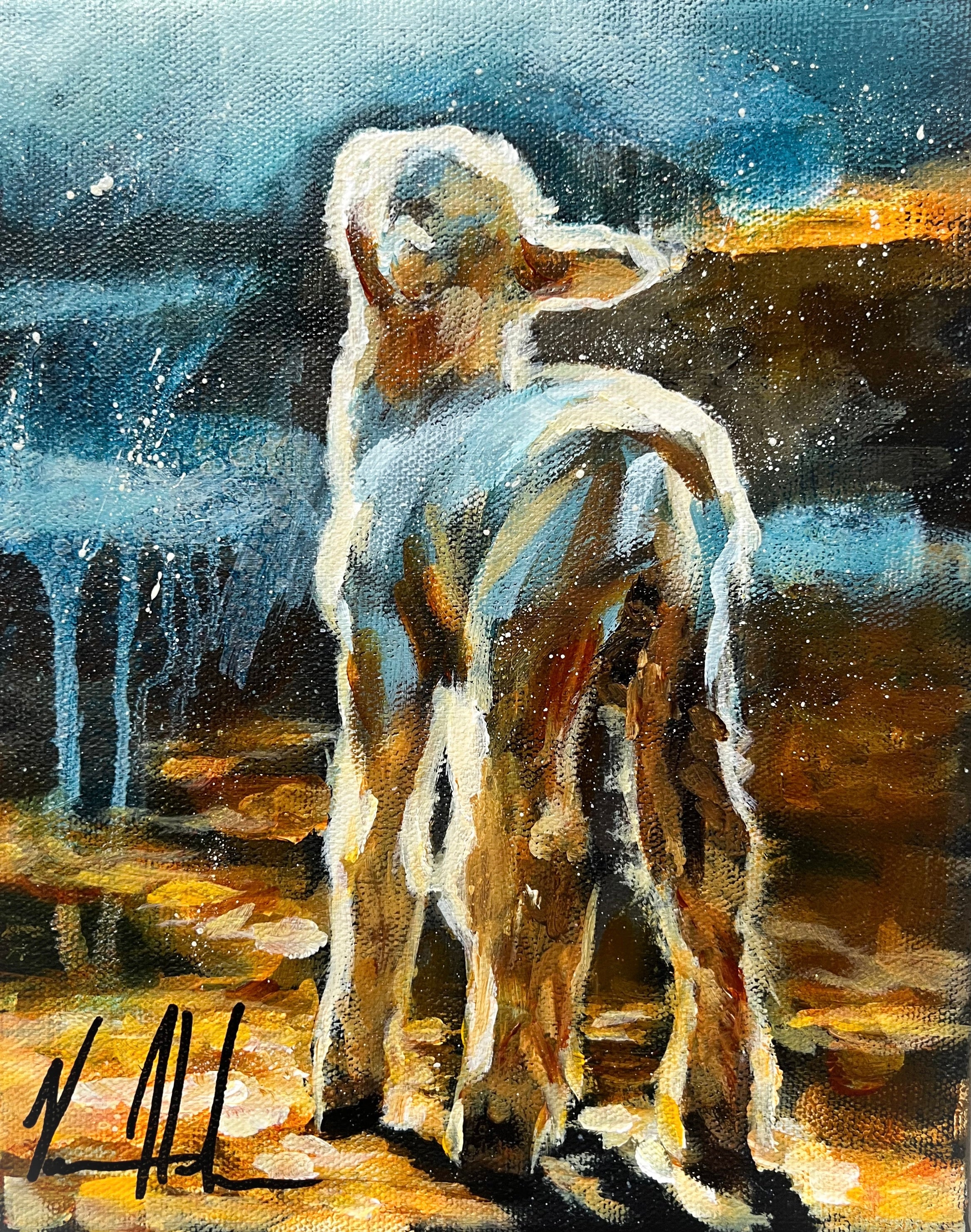 In the Light of Your Presence (Hand Embellished Canvas Print) Vanessa Horabuena