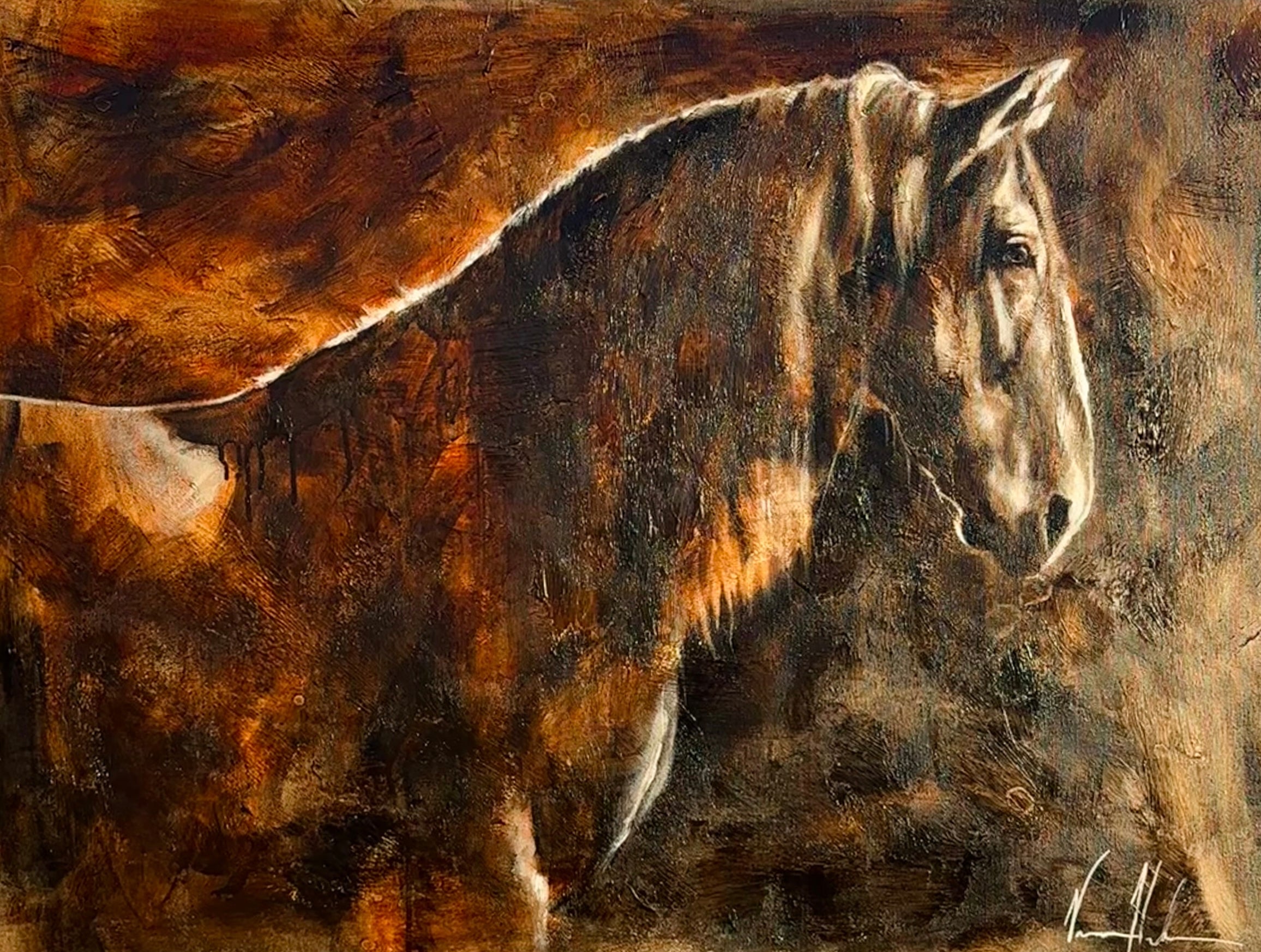 With a Calm & Steady Heart - 30”x40” Original Acrylic Painting Original Painting Vanessa Horabuena