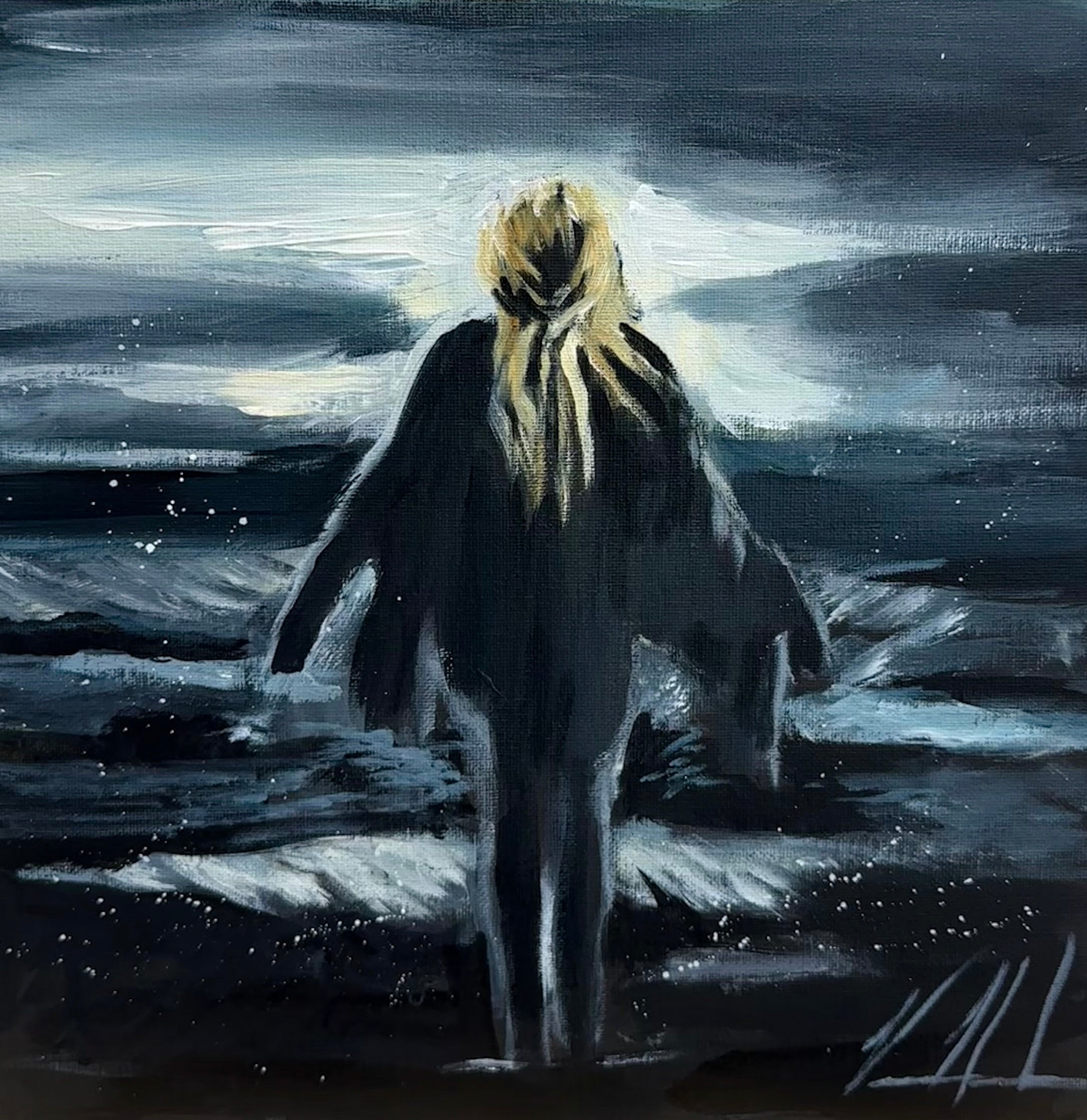 Shine Your Light on Me - 12”x12” Original Acrylic Painting Original Painting Vanessa Horabuena