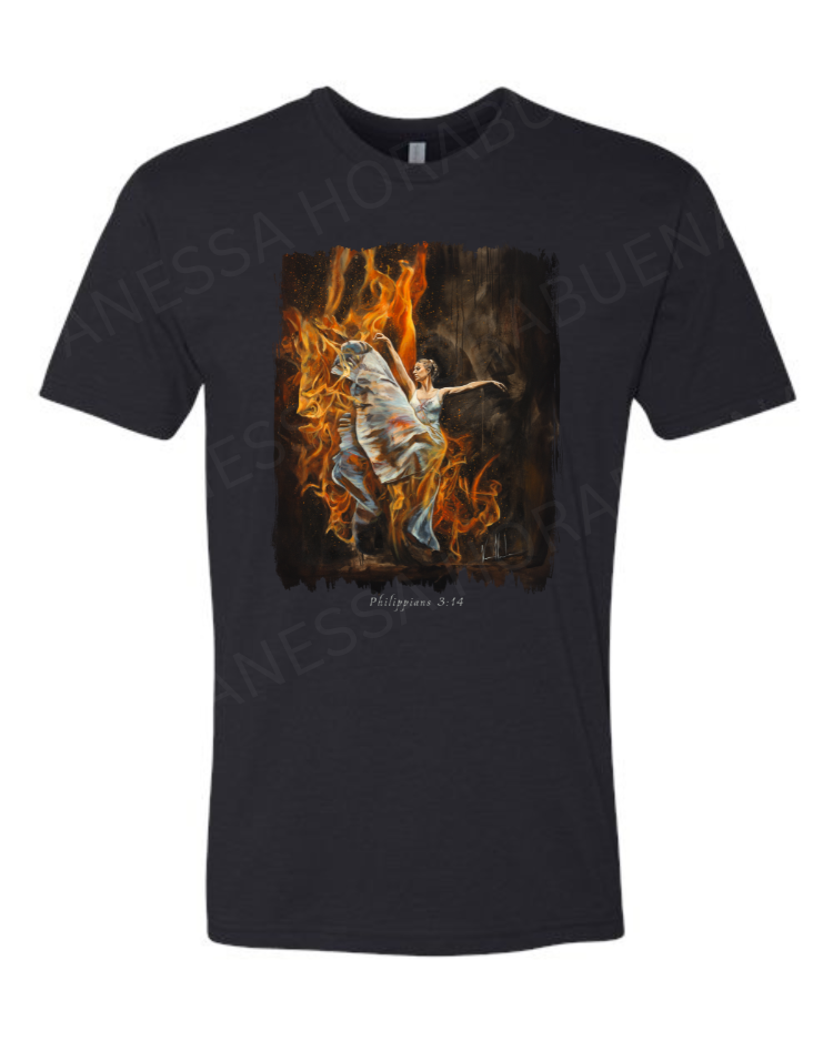 A Burning Flame Within - Unisex T-Shirt Vanessa Horabuena Short Sleeve Black Small