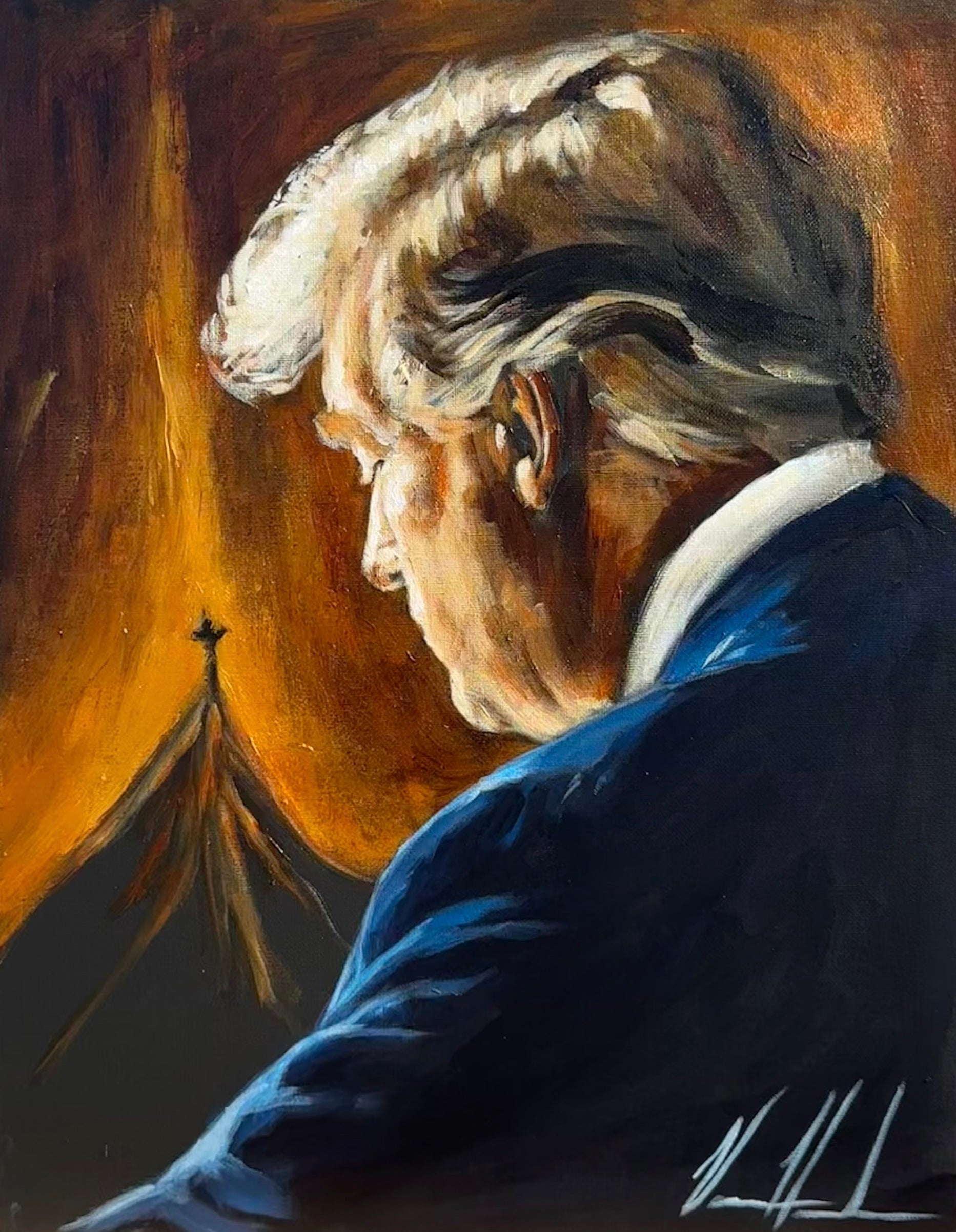 Prayers for Our President - 16”x20” Original Acrylic Painting - Inauguration Practice Painting #8 Original Painting Vanessa Horabuena