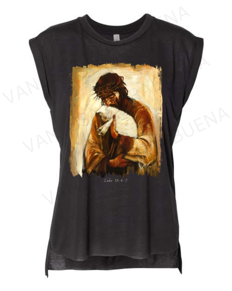 For the One Who Lost Its Way - Fall Edition - Ladies Rolled Sleeve Muscle T-Shirt Vanessa Horabuena Black Small