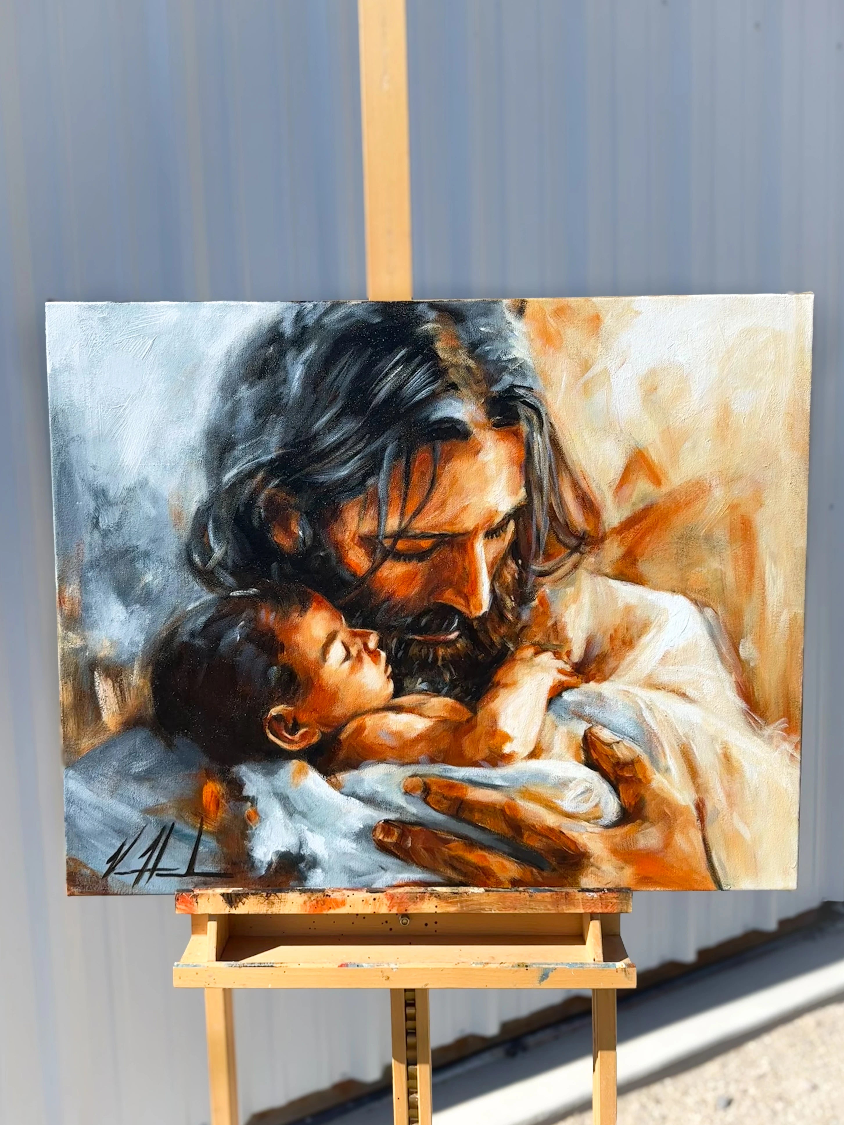 In the Arms of Love - 24”x30” Original Acrylic Painting Original Painting Vanessa Horabuena