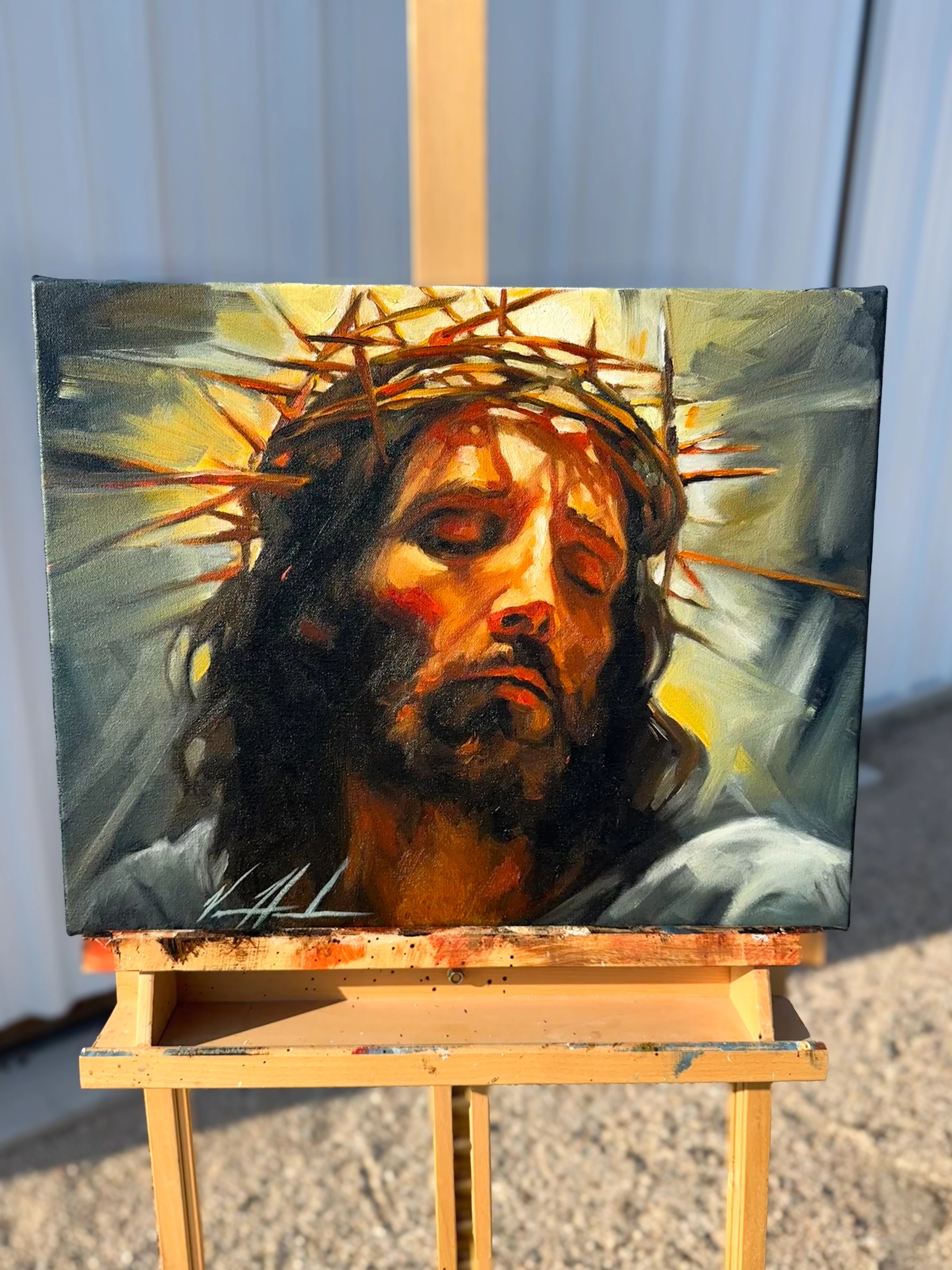 Christ is King - 16”x20” Original Oil Painting Original Painting Vanessa Horabuena