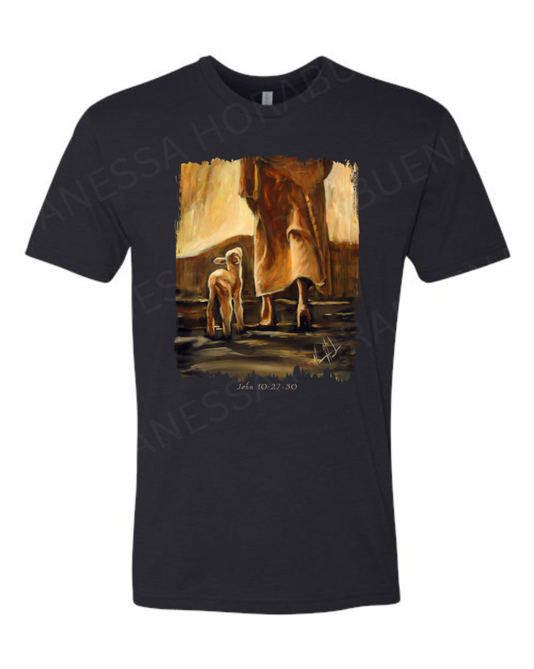 My Sheep Listen to My Voice - Fall Edition - Unisex T-Shirt Vanessa Horabuena Short Sleeve Black Small
