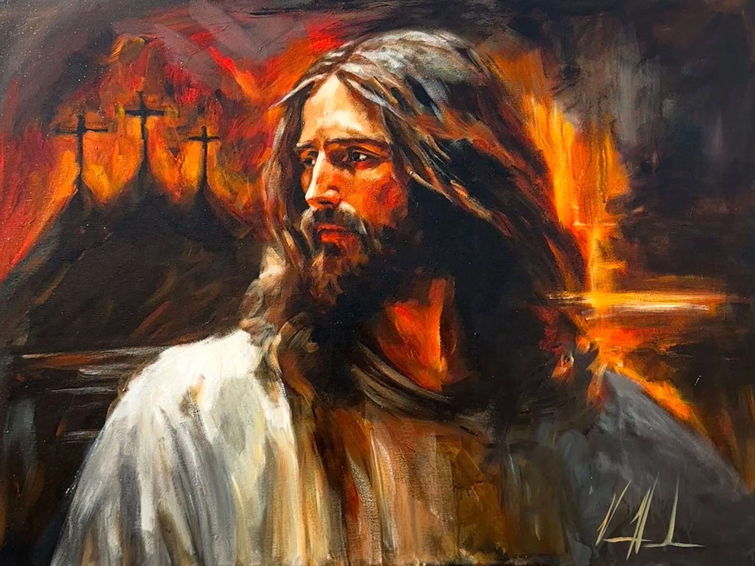 Our Beloved King - 30”x40” Original Acrylic Painting Original Painting Vanessa Horabuena