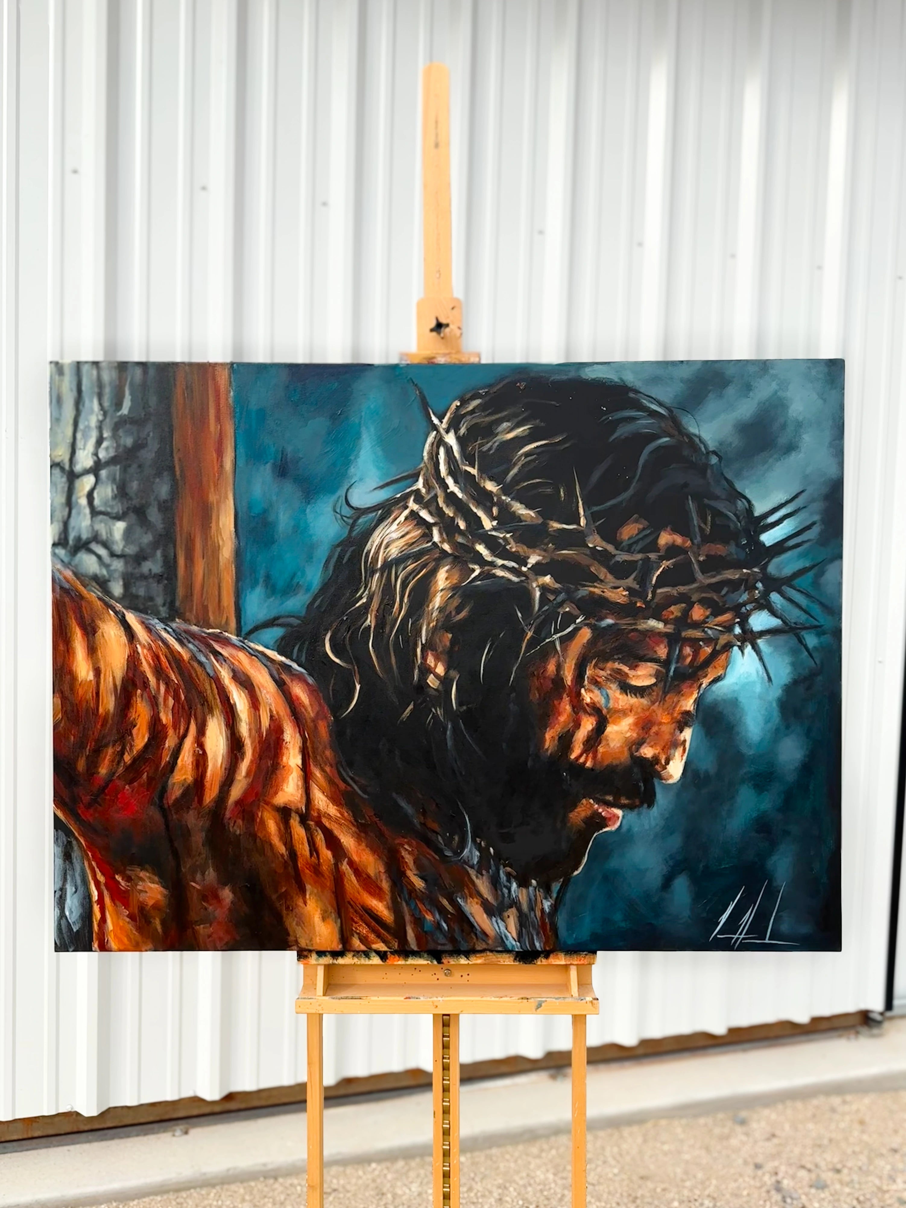 By His Wounds, We Are Healed - 36”x48” Original Acrylic Painting Original Painting Vanessa Horabuena