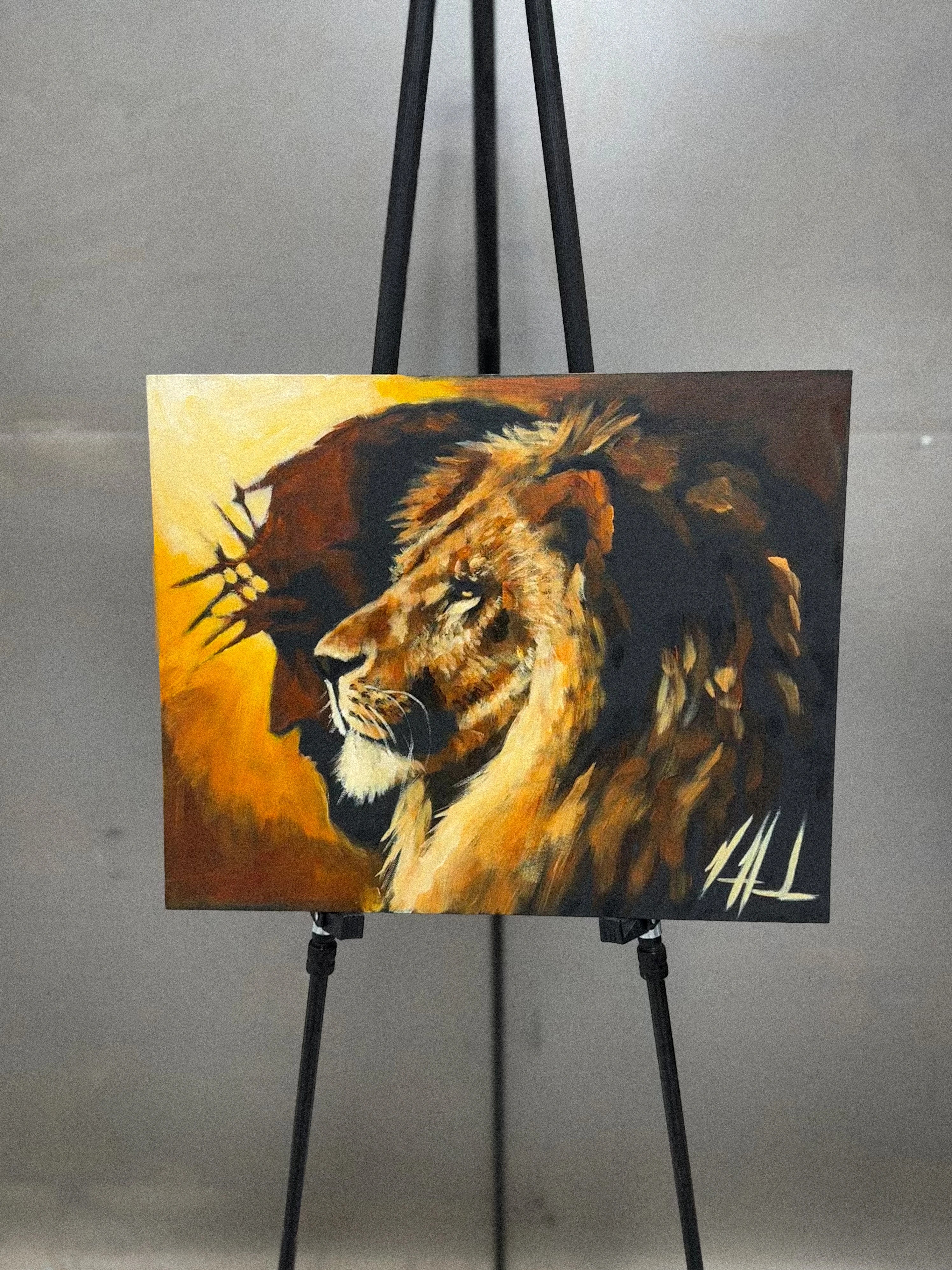 The Lion of Judah - 16”x20” Original Acrylic Painting Original Painting Vanessa Horabuena