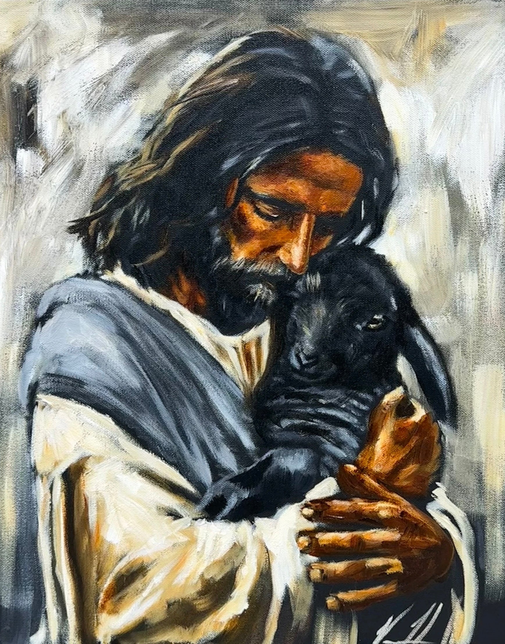 Saved By Grace - 16”x20” Original Acrylic Painting Original Painting Vanessa Horabuena