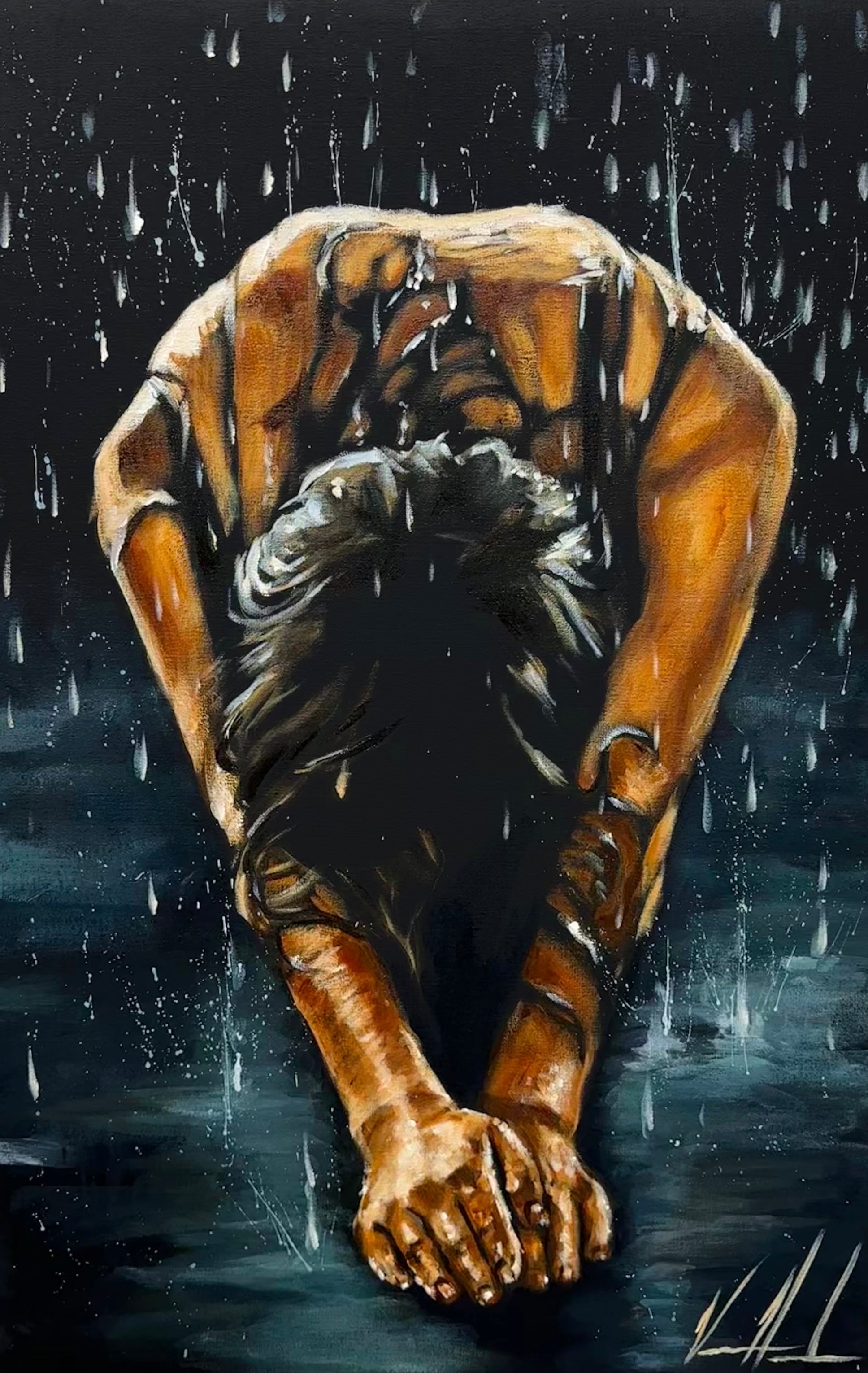 The Art of Surrender - 24”x36” Original Acrylic Painting Original Painting Vanessa Horabuena