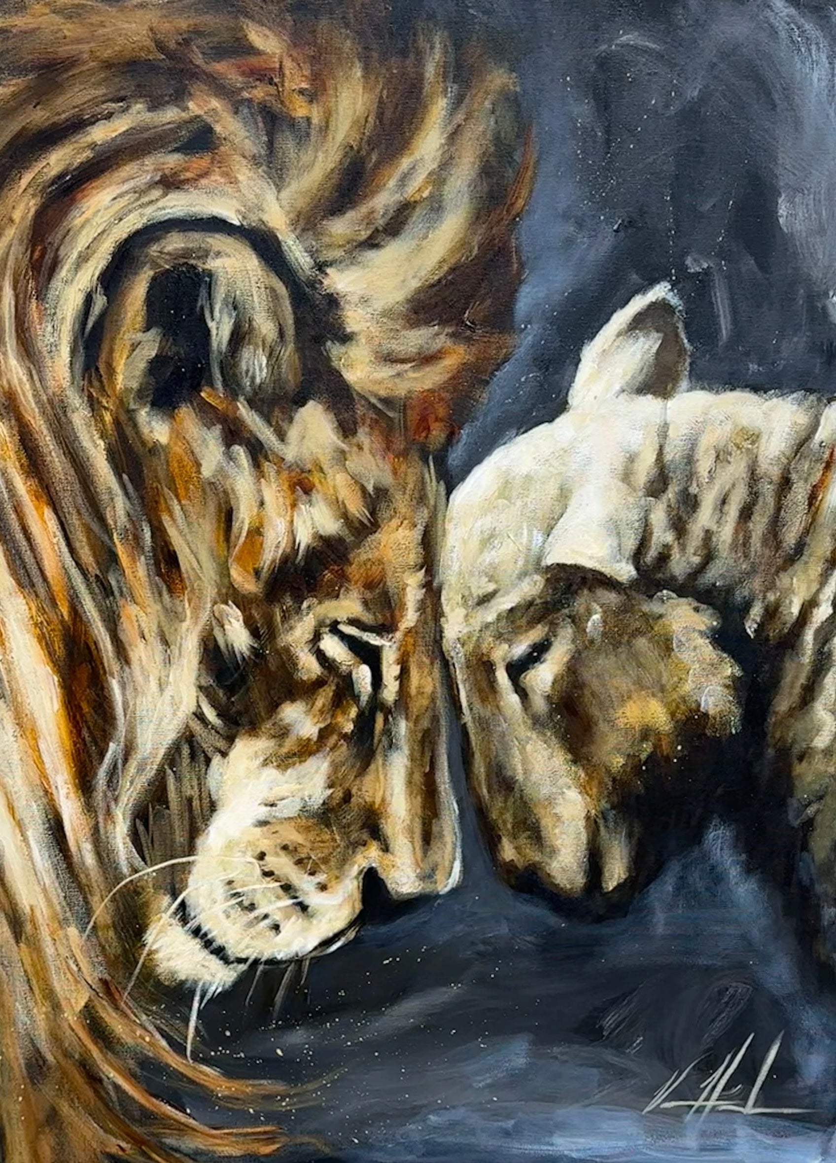 Compassion of a King - 30”x40” Original Acrylic Painting